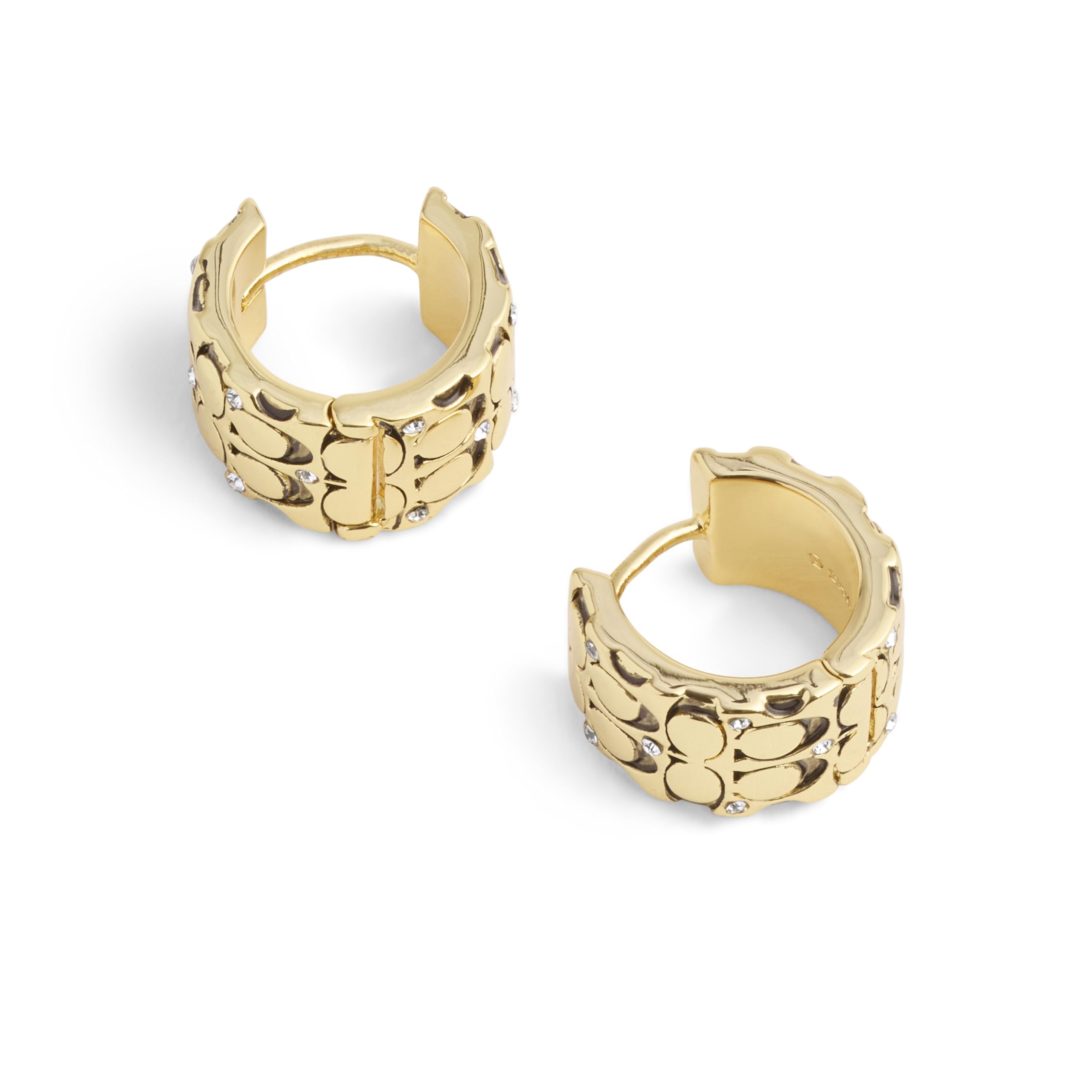 COACH Quilted C Huggie Earrings thumbnail