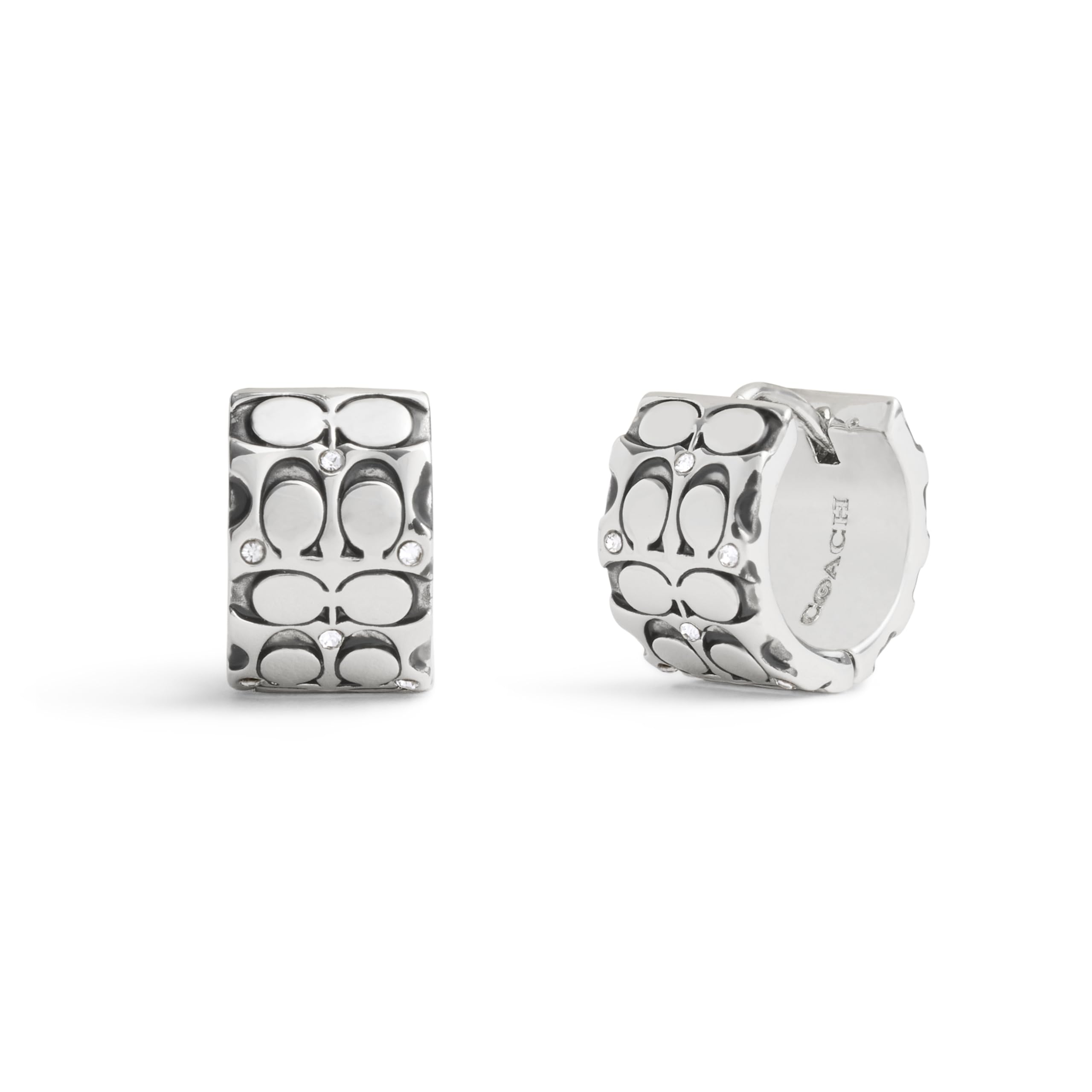 COACH Quilted C Huggie Earrings thumbnail