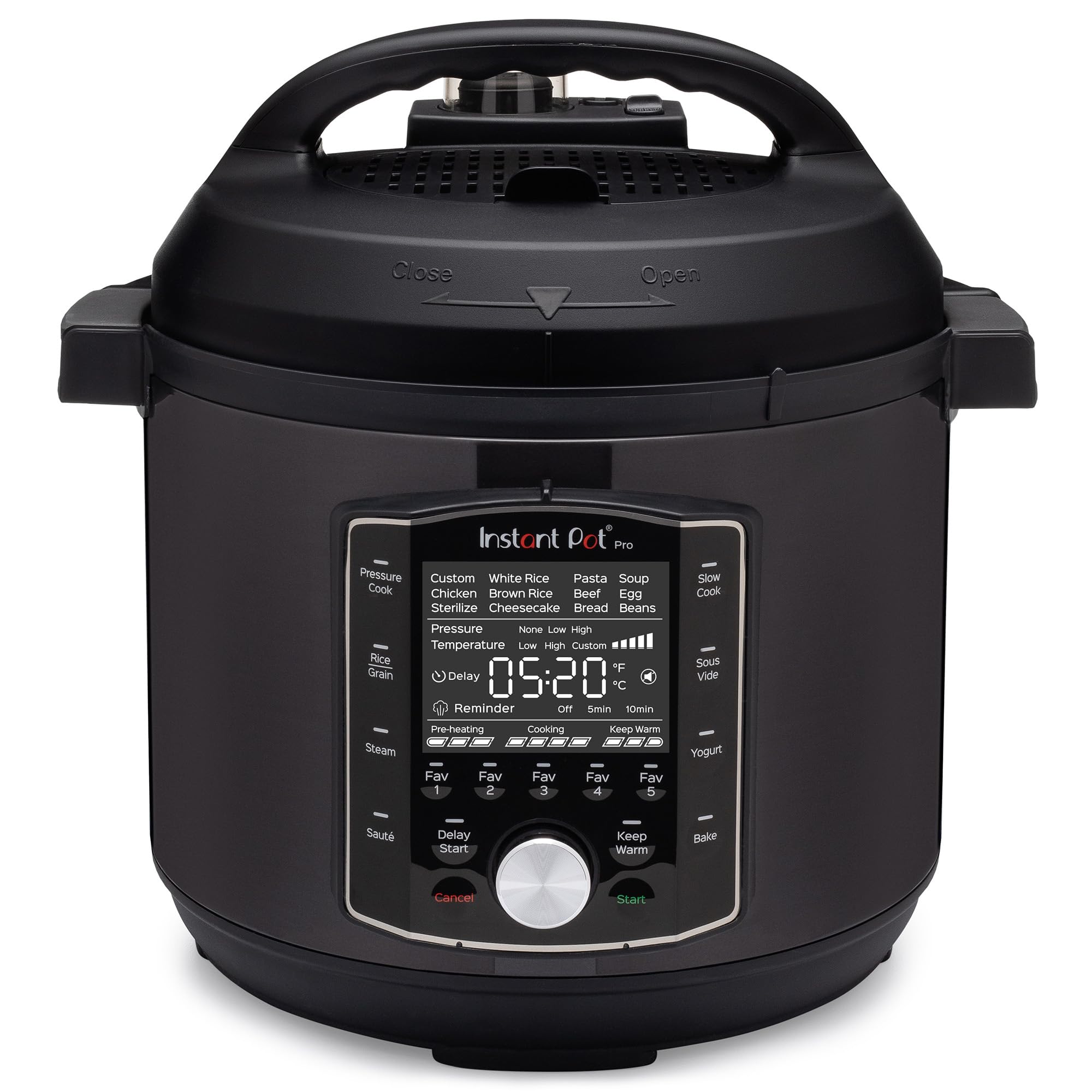 Instant Pot Pro 8 Qt 10-in-1 Electric Pressure Cooker, Black