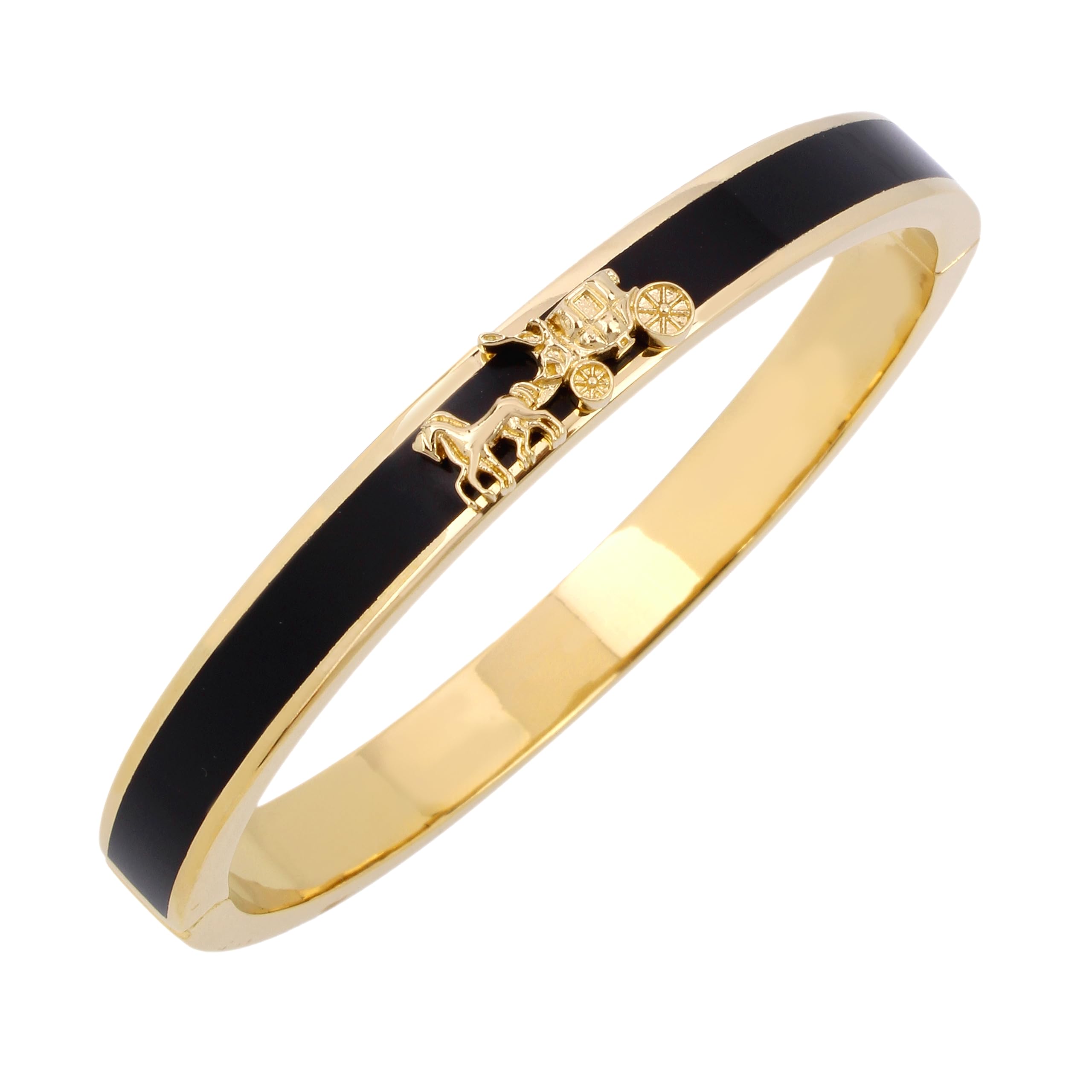 Coach Horse & Carriage Enamel Hinge Bracelet thumbnail