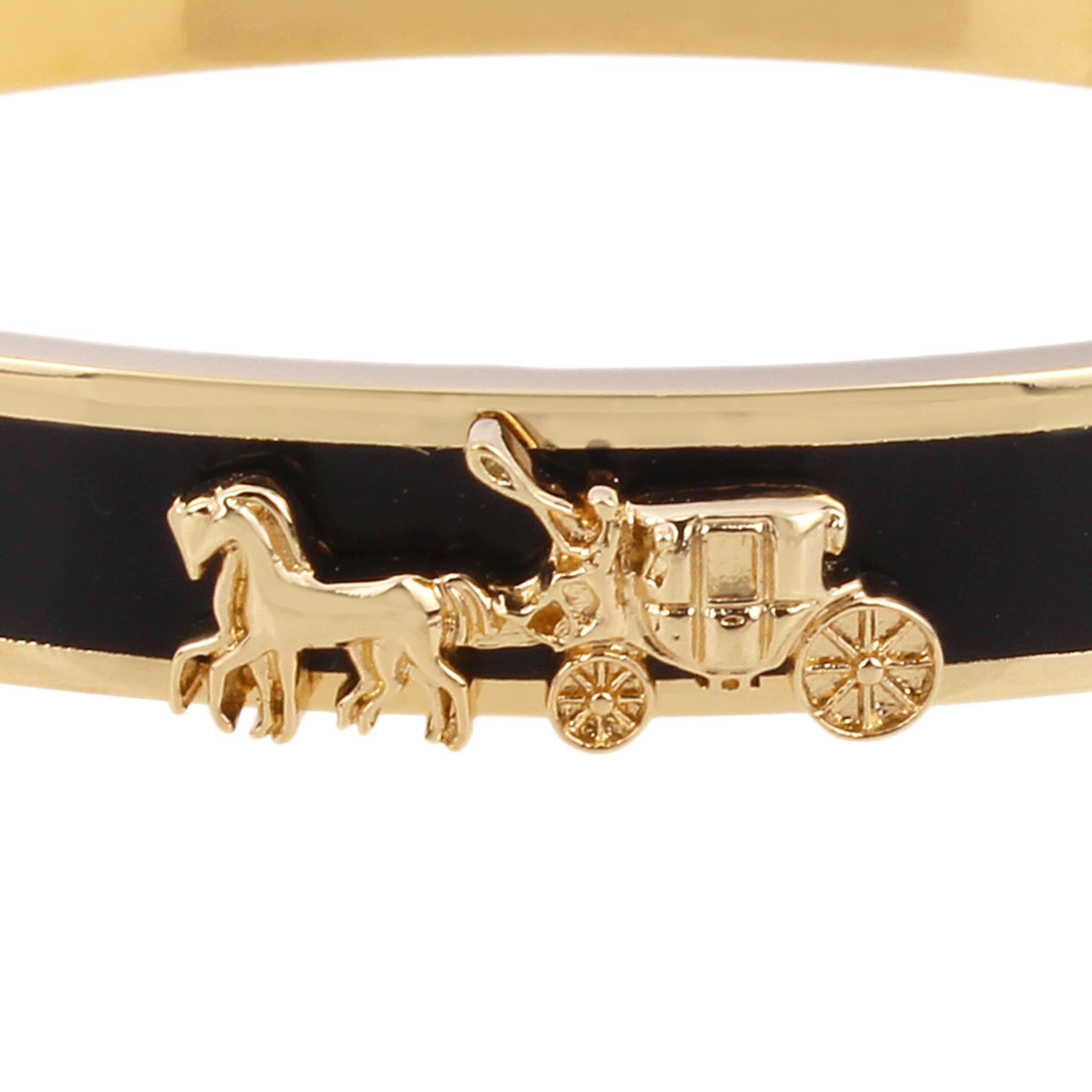 Coach Horse & Carriage Enamel Hinge Bracelet thumbnail