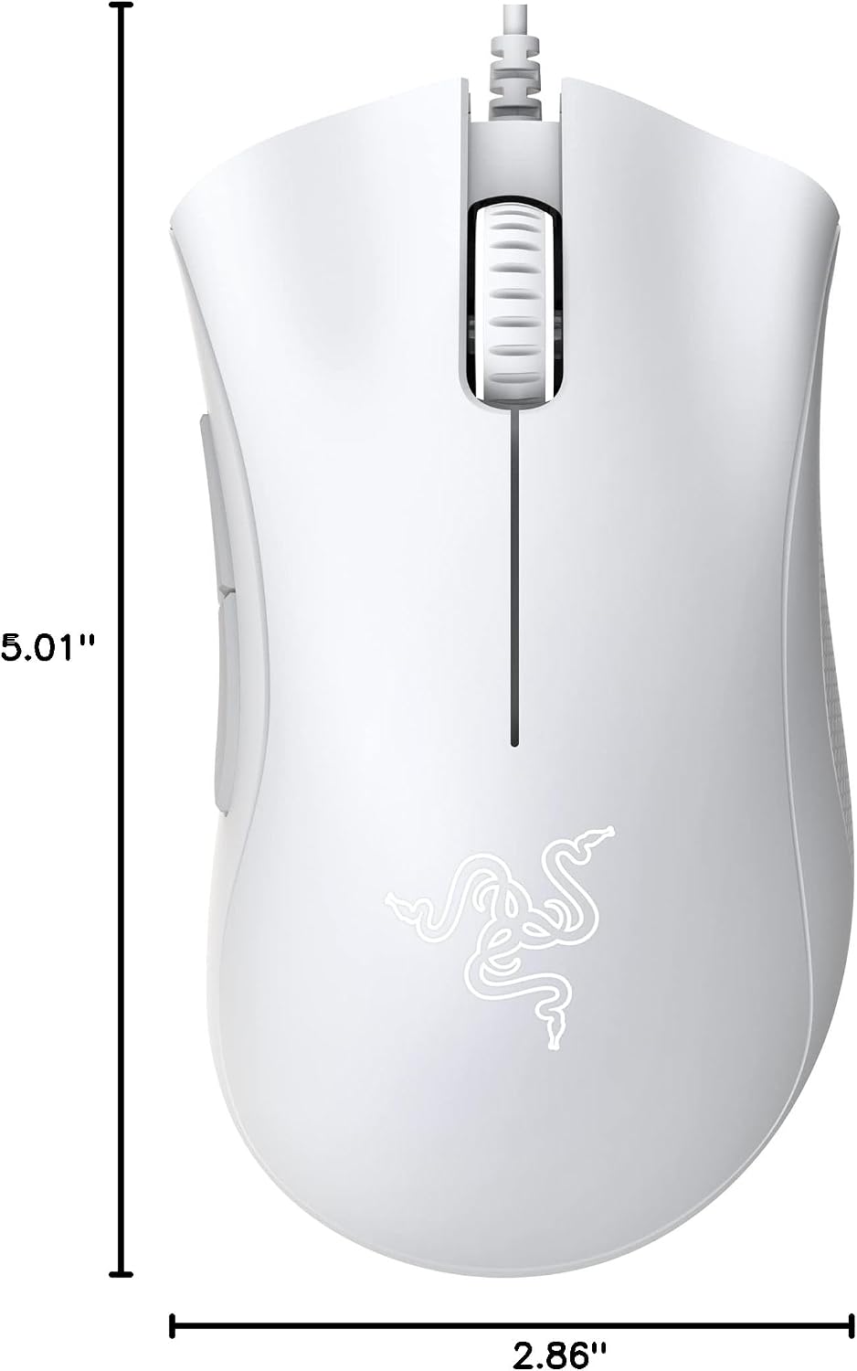 Razer DeathAdder Essential Gaming Mouse: 6400 DPI Optical Sensor - 5 Programmable Buttons - Mechanical Switches - Rubber Side Grips - Mercury White thumbnail