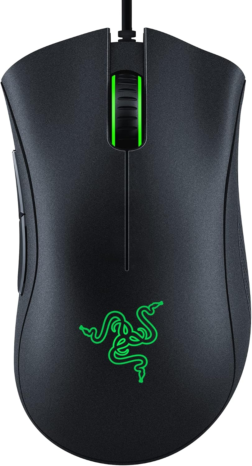 Razer DeathAdder Essential Gaming Mouse: 6400 DPI Optical Sensor - 5 Programmable Buttons - Mechanical Switches - Rubber Side Grips - Mercury White thumbnail