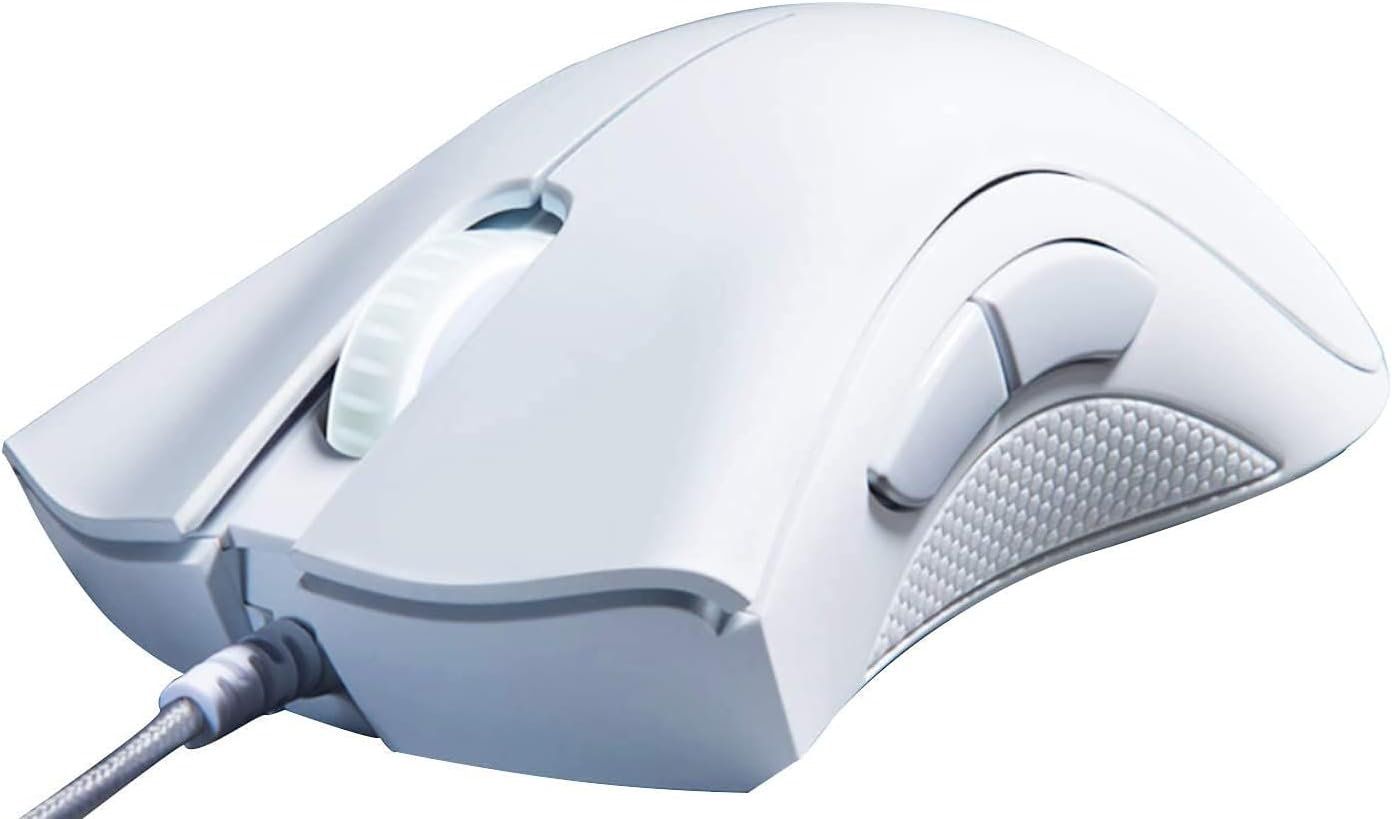 Razer DeathAdder Essential Gaming Mouse: 6400 DPI Optical Sensor - 5 Programmable Buttons - Mechanical Switches - Rubber Side Grips - Mercury White thumbnail