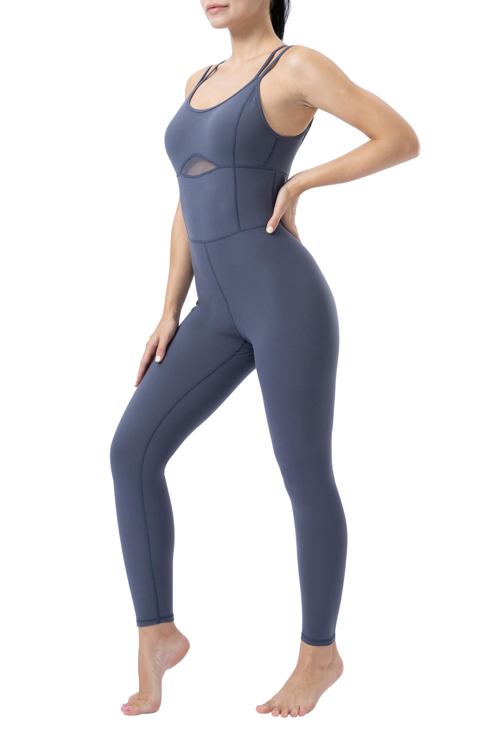 LOVESOFT Women's Sleevesless Bodysuit Dance Unitard, Backless Bodycon Rompers Jumpsuits for Workout Yoga thumbnail