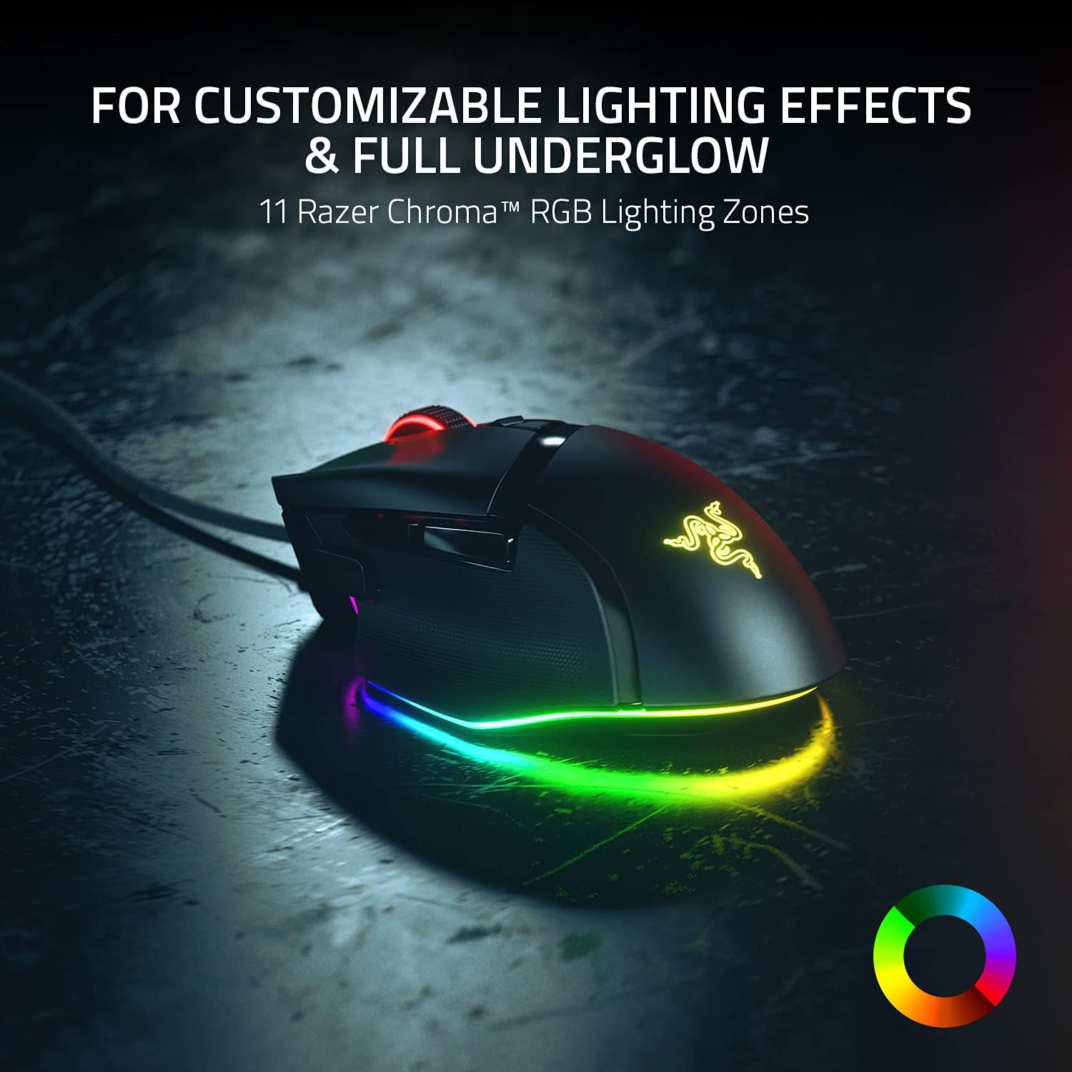 Razer Basilisk V3 Customizable RGB Wired Ergonomic Gaming Mouse, Black thumbnail