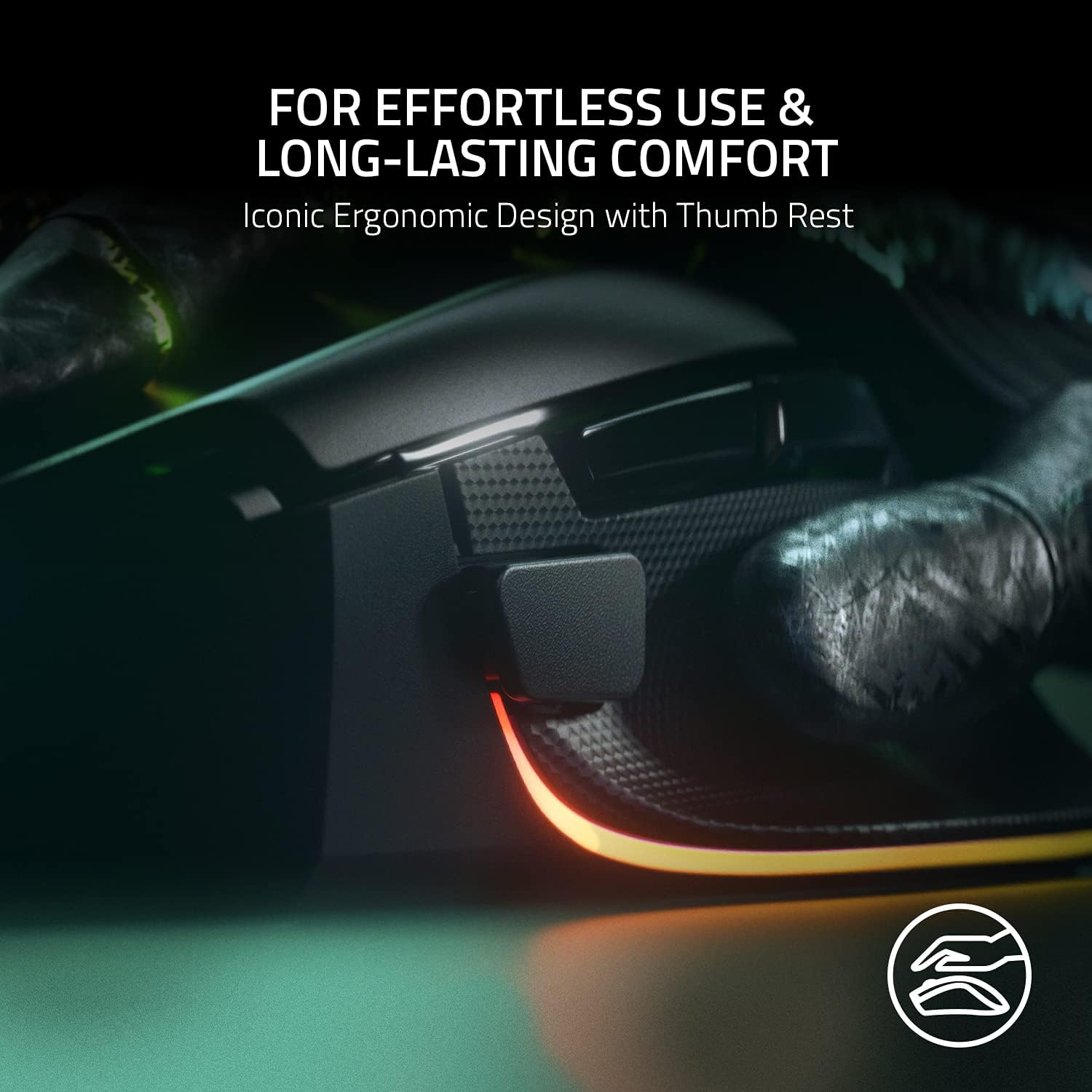 Razer Basilisk V3 Customizable RGB Wired Ergonomic Gaming Mouse, Black thumbnail