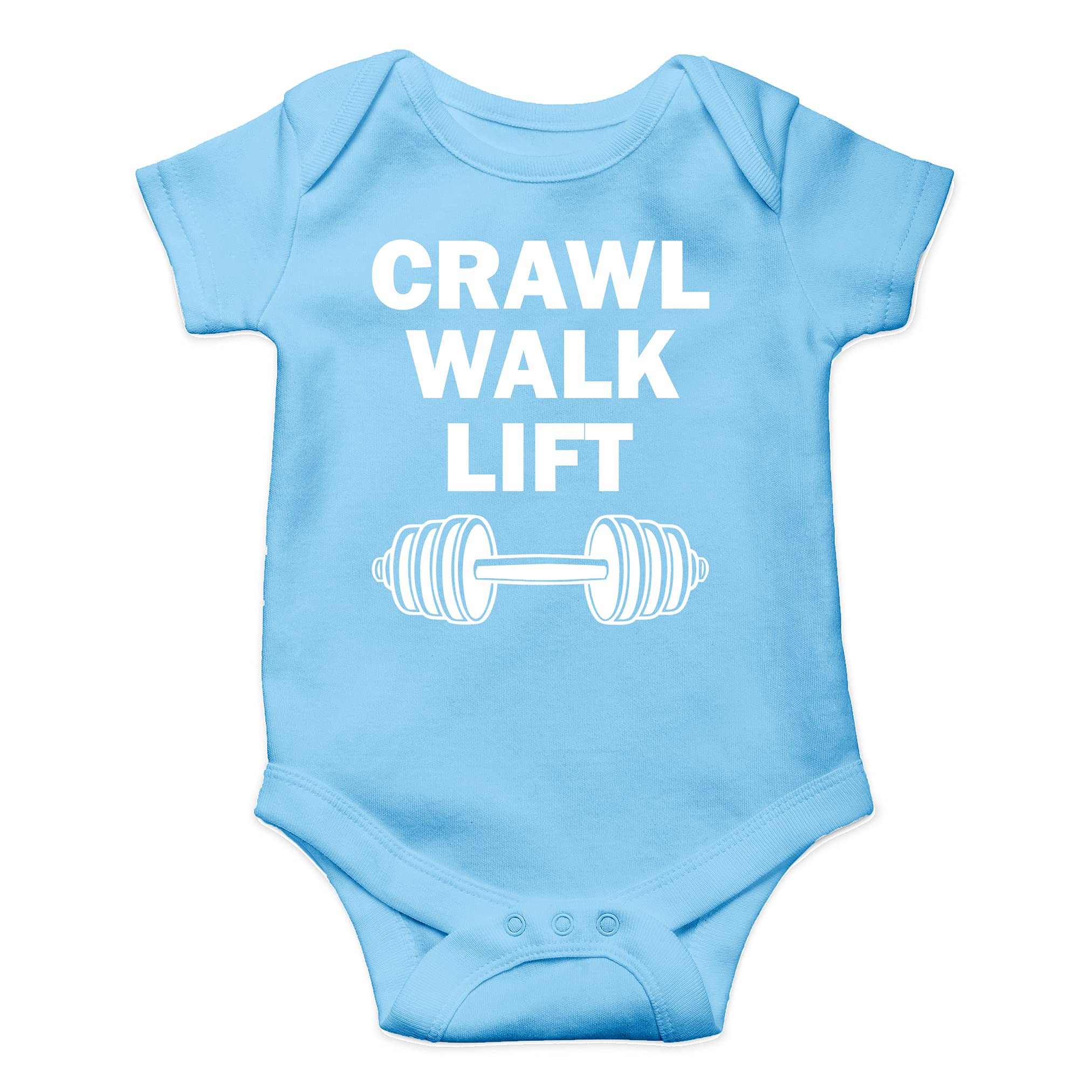 AW Fashions Crawl Walk Lift Baby Bodysuit Funny Cute Adorable Newborn Romper Clothing Boys Girls Outfit thumbnail