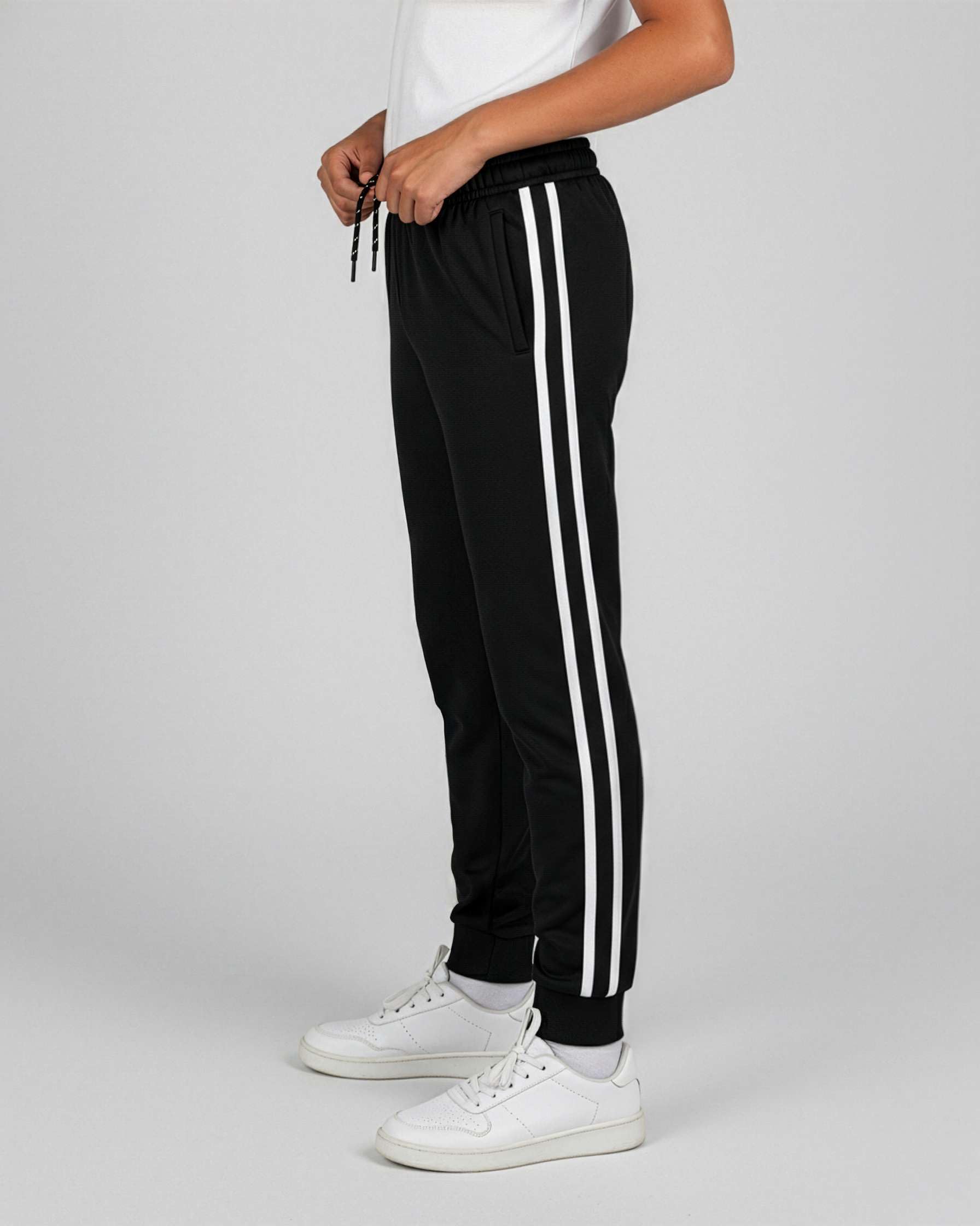 Real Essentials 3 Pack: Boy's Mesh Jogger Sweatpants - Youth Kids Baseball Football Athletic Pants with Pockets thumbnail
