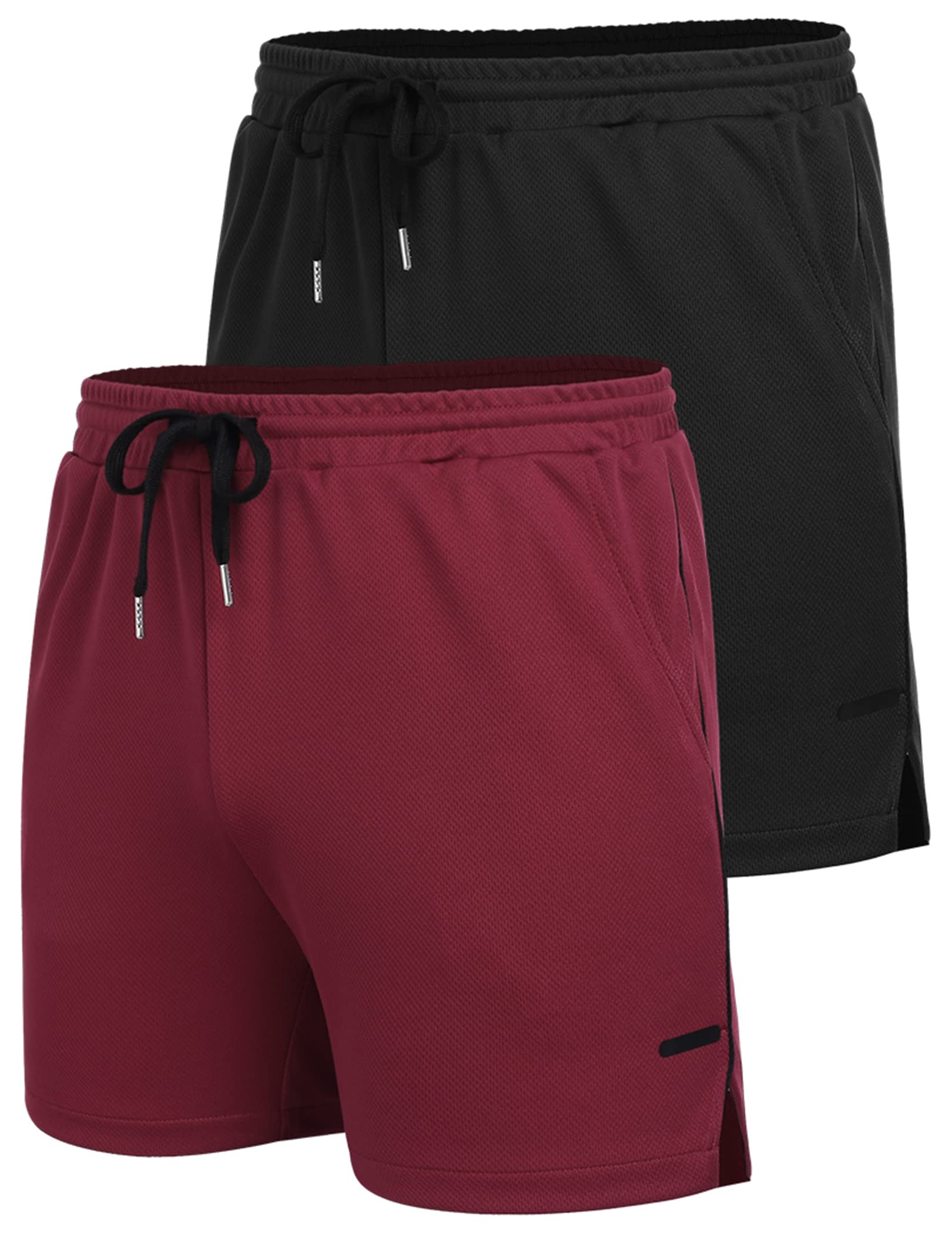 COOFANDY Men's 2 Pack Gym Workout Shorts Quick Dry Athletic Shorts 5 Inch Lightweight Sports Running Shorts with Pockets thumbnail