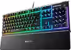 RedThunder K10 Wired Gaming Keyboard and Mouse and Wrist Rest Combo, RGB Backlit, Mechanical Feel Anti-ghosting Keyboard + 7D 7200 DPI Mice+Soft Leather Wrist Rest 3 in 1 PC Gamer Accessories(Black) thumbnail