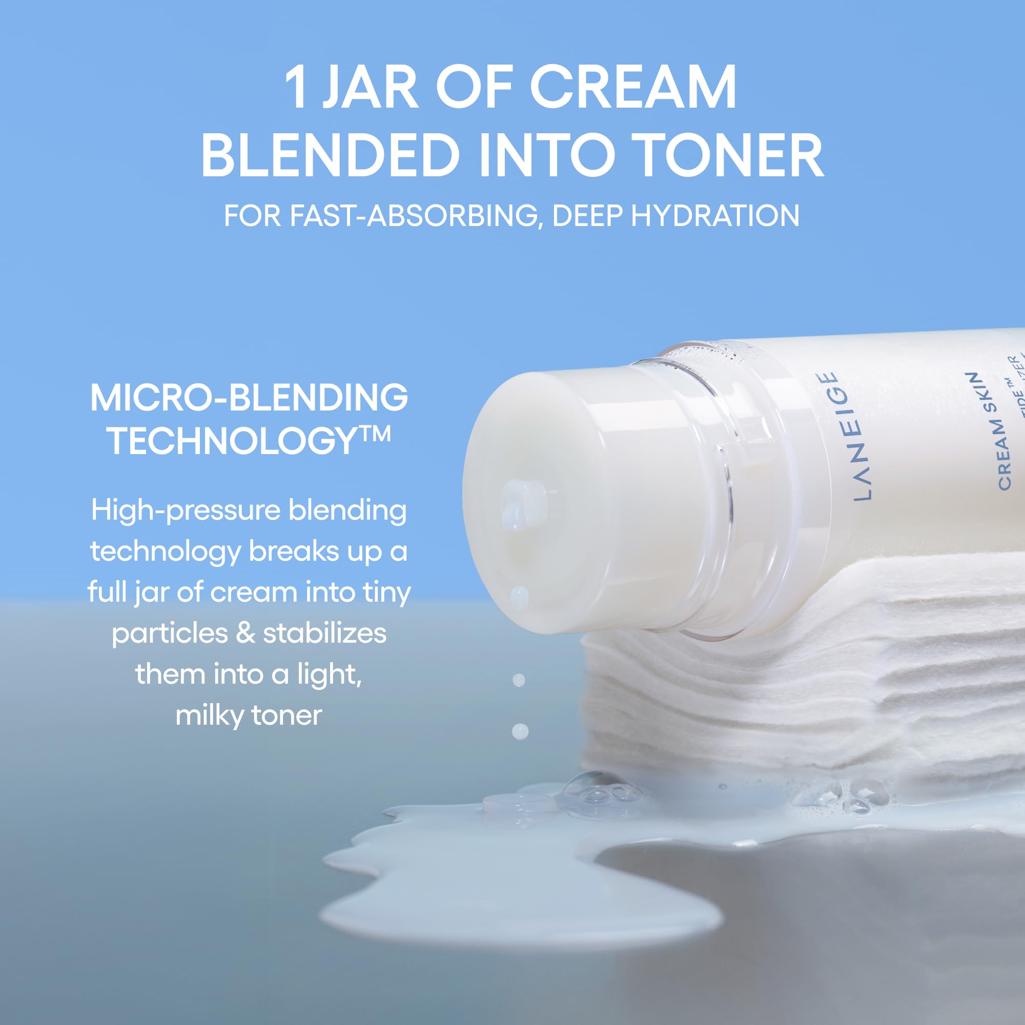 LANEIGE Cream Skin Toner & Moisturizer: Lightweight Refillable Korean Milky Toner with Ceramide & Peptide for Hydration, Firming, & Barrier Support thumbnail
