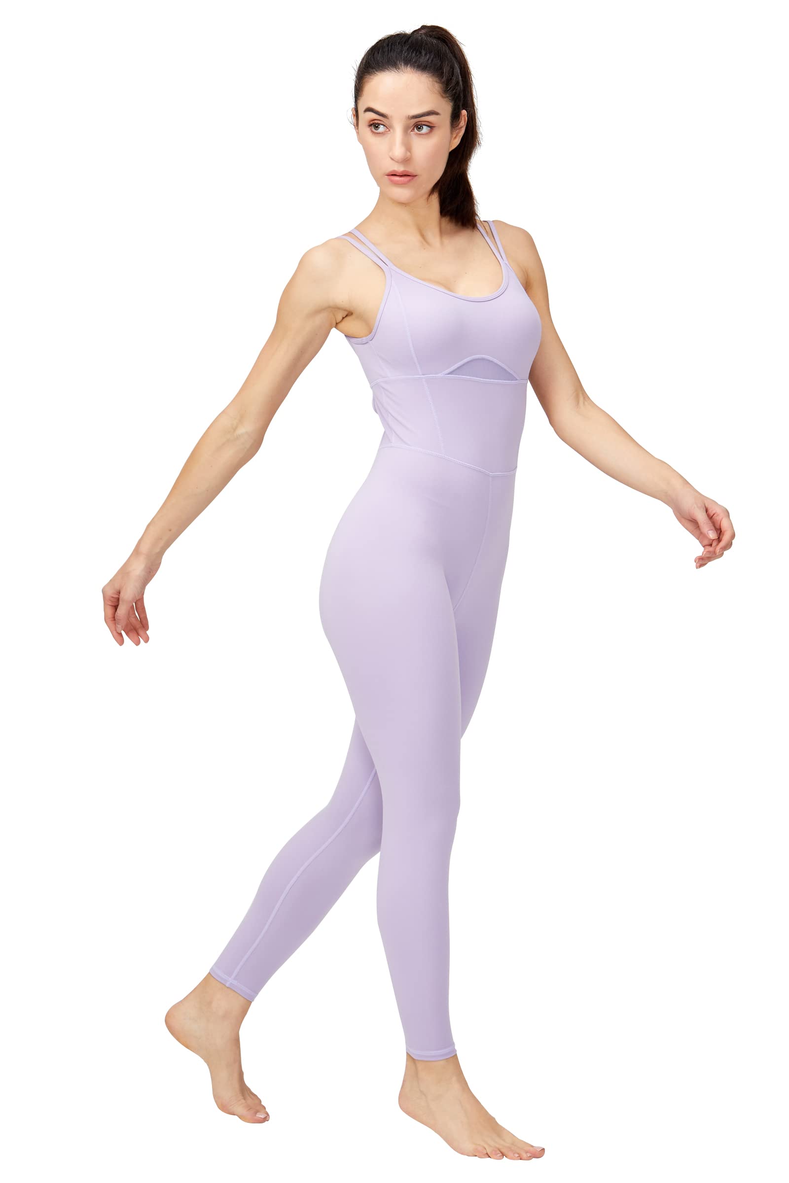 LOVESOFT Women's Sleevesless Bodysuit Dance Unitard, Backless Bodycon Rompers Jumpsuits for Workout Yoga thumbnail