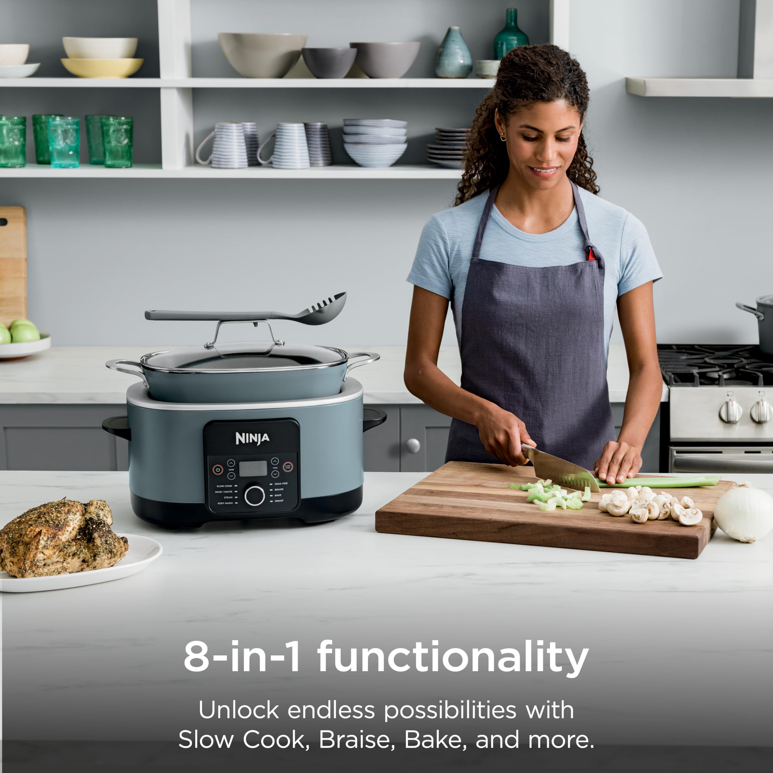 Ninja® PossibleCooker™ PRO 14-in-1, 8.5-qt, Sea Salt Gray, MC1001 thumbnail