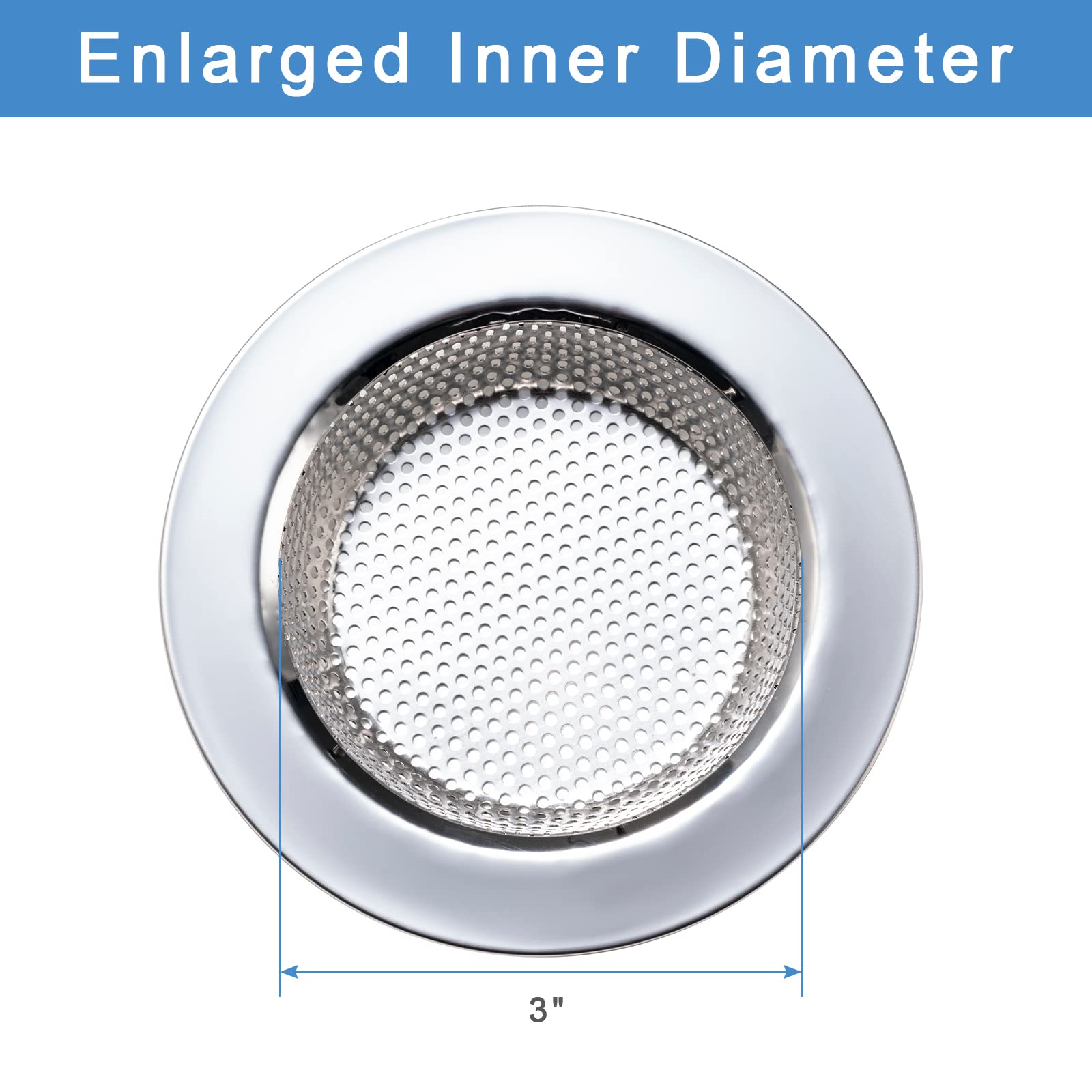 2 Pcs Sink Strainer Double-Layer Safe Design for Kitchen Sink Drain Basket thumbnail