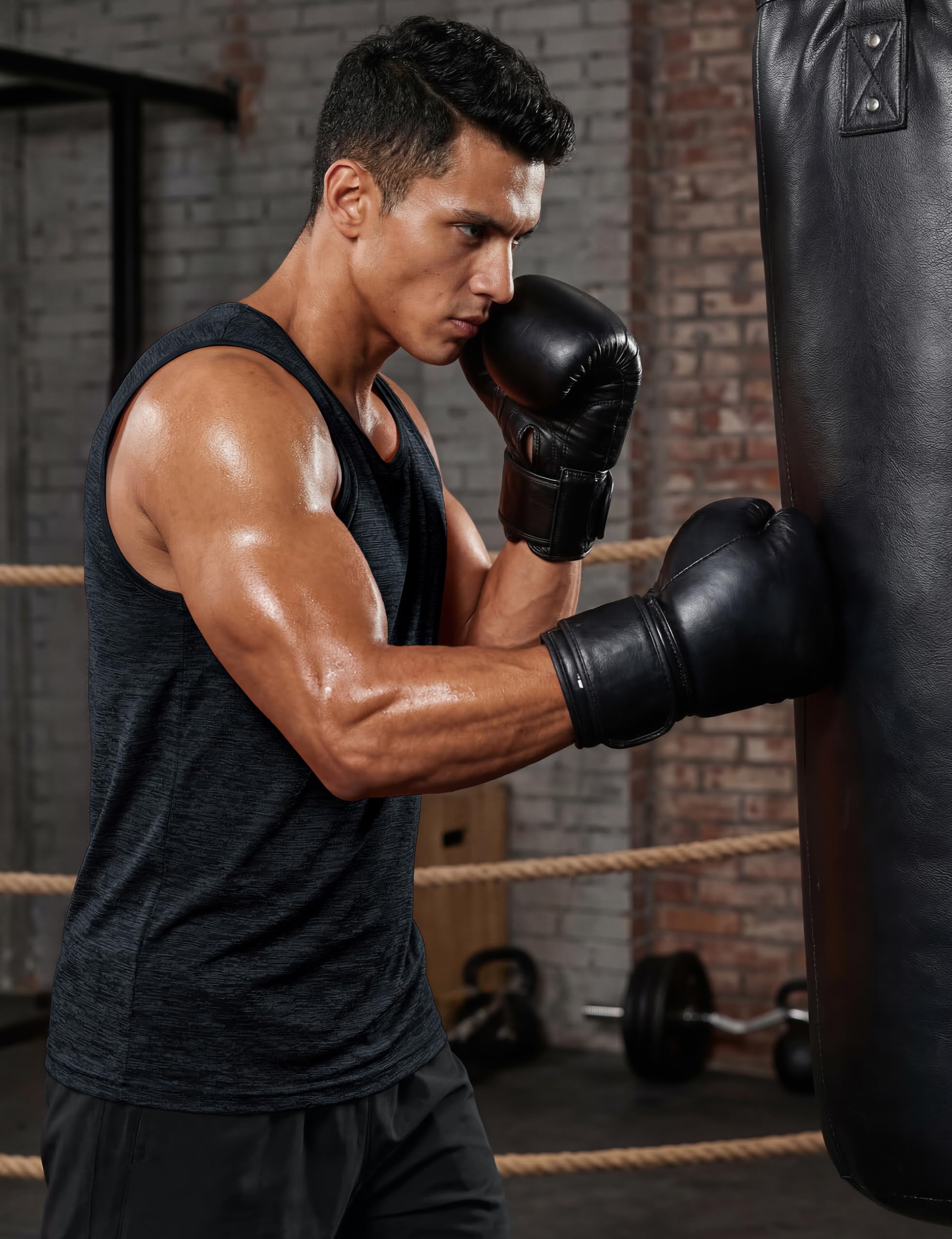 TACVASEN Men's Tank Tops Quick Dry Sleeveless Workout Muscle Shirt Athletic Bodybuilding Gym Performance Tee Shirts thumbnail
