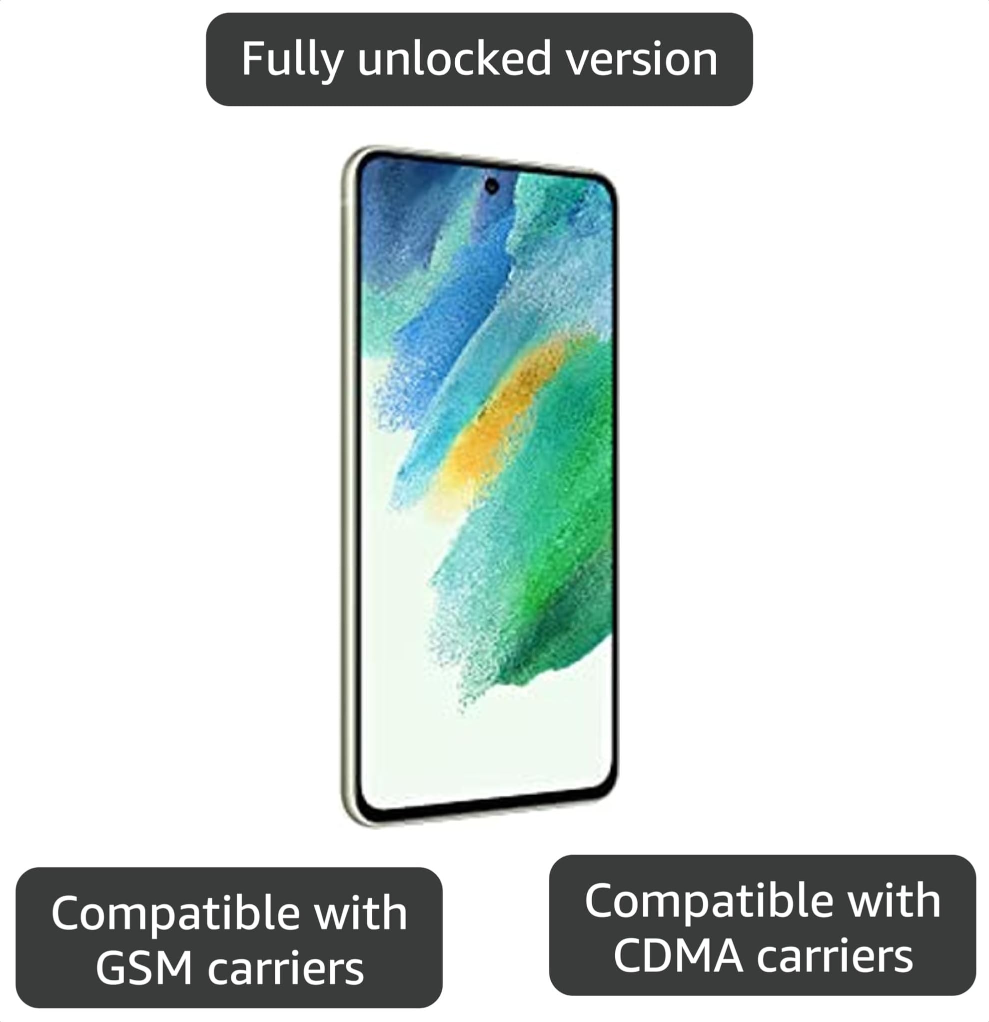 Samsung Galaxy S21 FE 5G, US Version, 128GB, Green - AT&T (Renewed) thumbnail