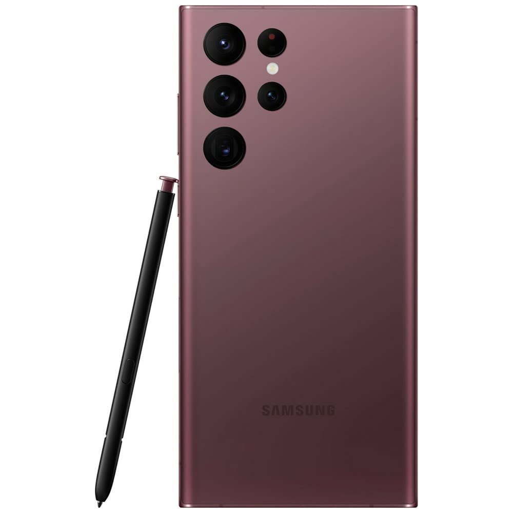 Samsung Galaxy S22 Ultra 5G, US Version, 128GB, Burgundy - AT&T (Renewed) thumbnail