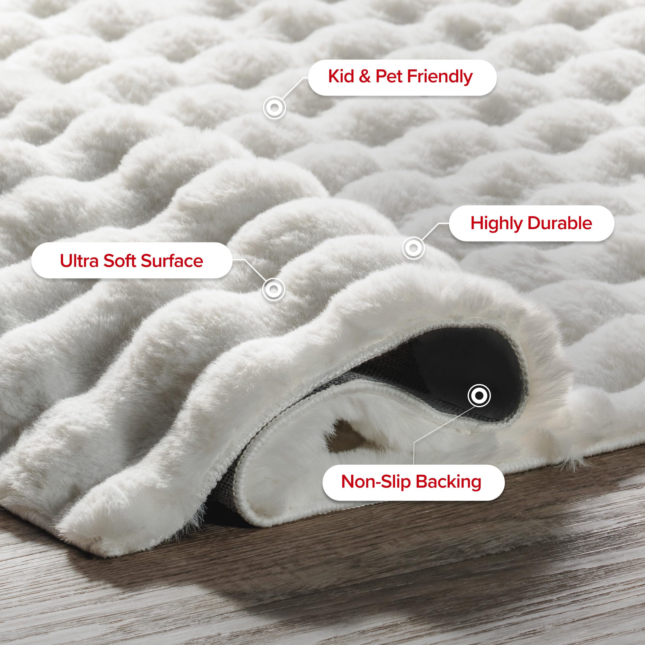 nuLOOM Jeni Off White Checkered Washable Area Rug, 8' x 10' thumbnail