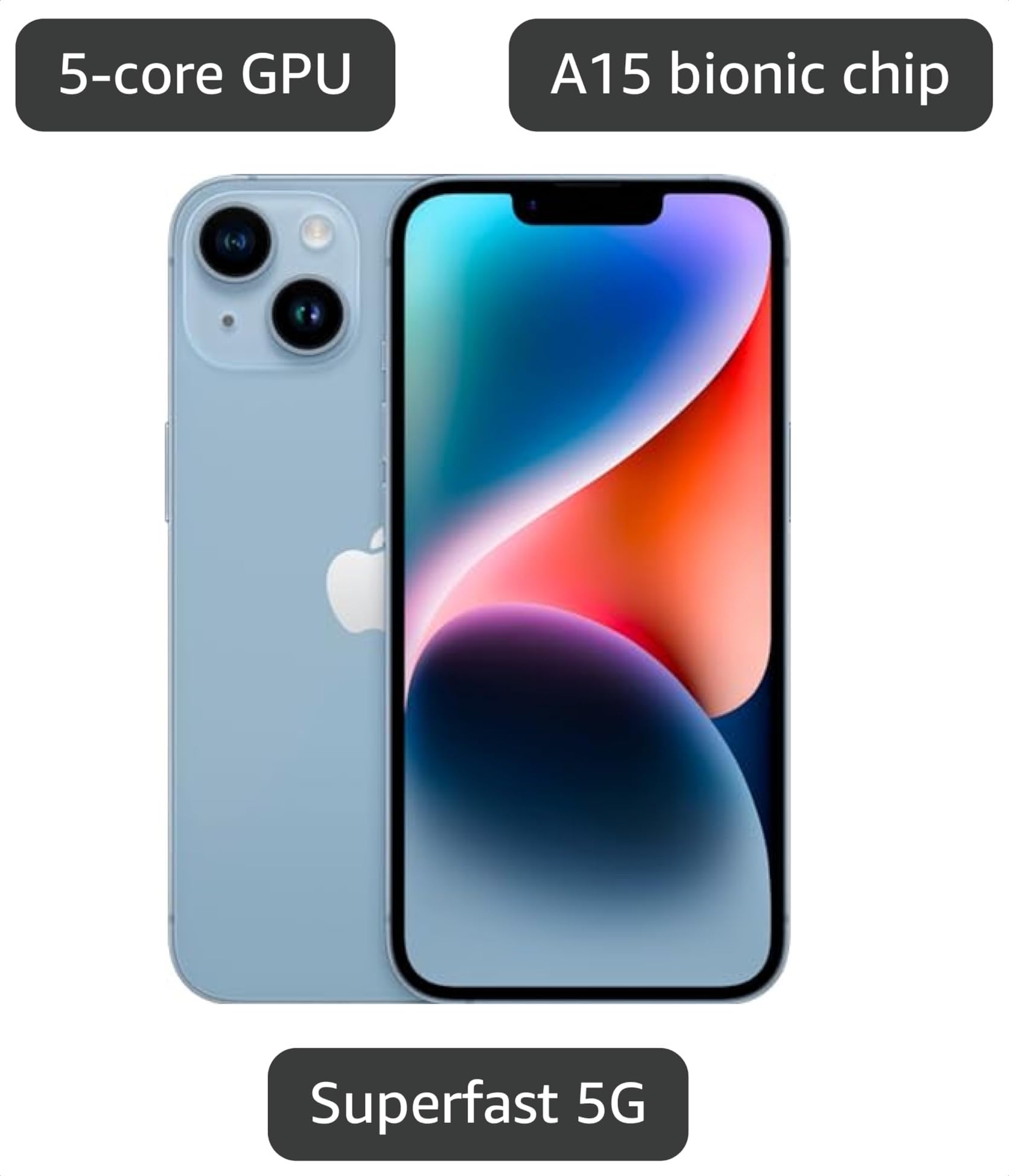 Apple iPhone 14, 128GB, Blue for AT&T (Renewed) thumbnail