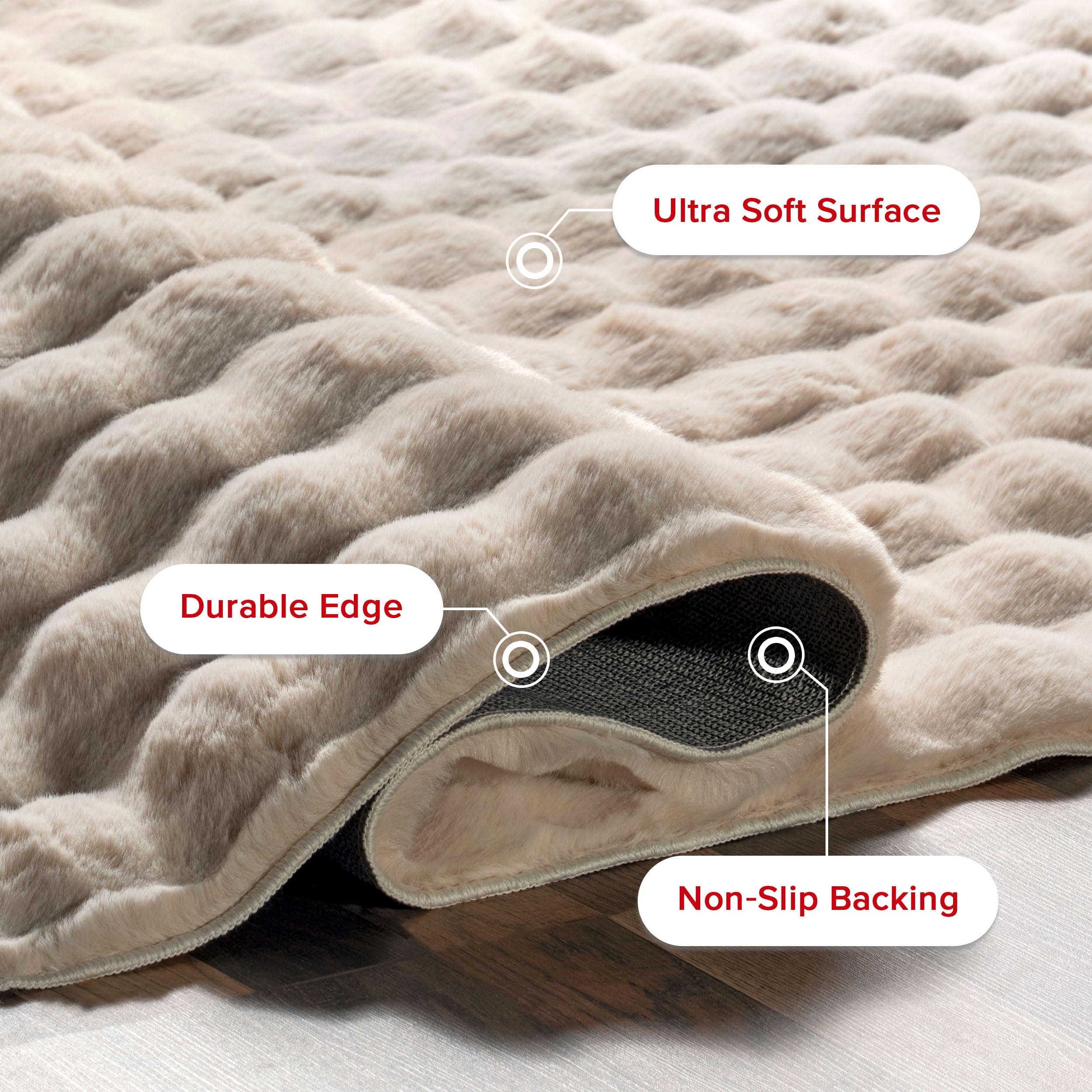 nuLOOM Jeni Beige Checkered Washable Area Rug, 8' x 10' thumbnail