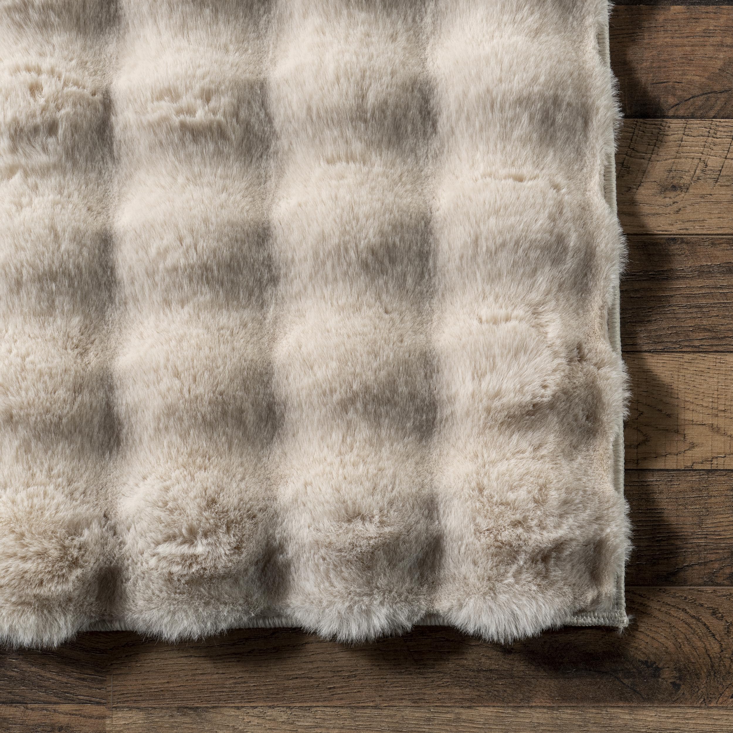 nuLOOM Jeni Beige Checkered Washable Area Rug, 8' x 10' thumbnail