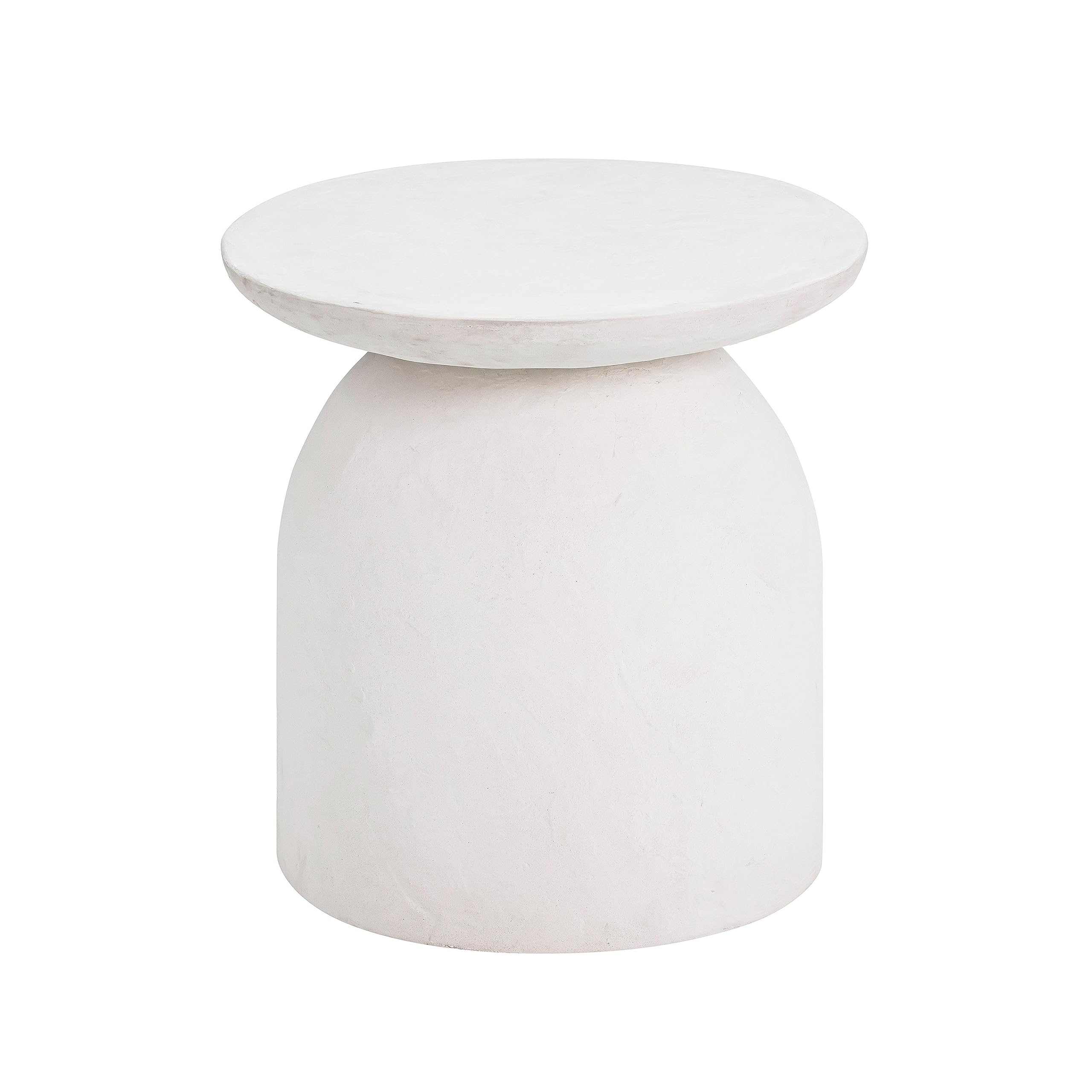 Tov Furniture Aloe White Textured Concrete Indoor/Outdoor Round Side Table thumbnail