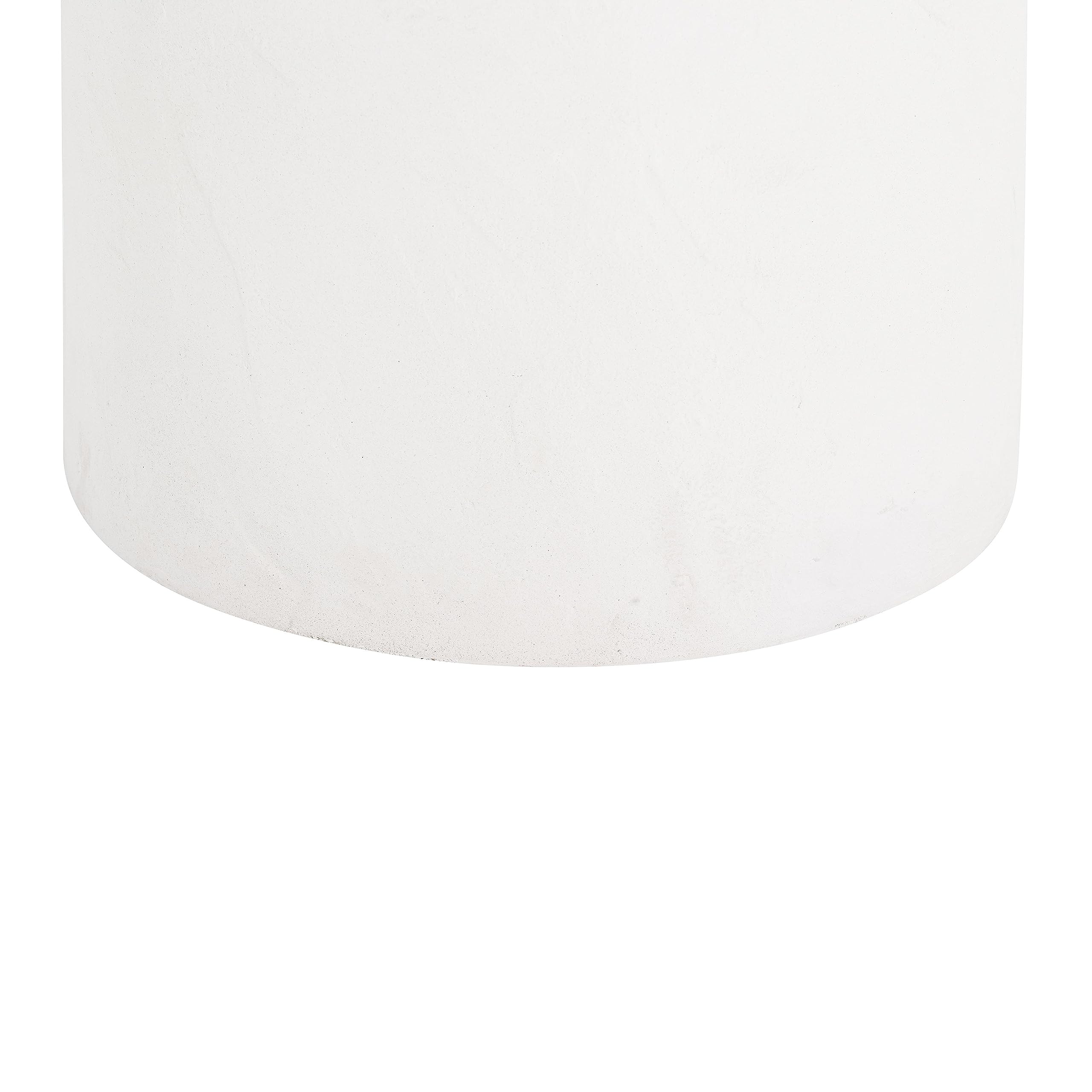 Tov Furniture Aloe White Textured Concrete Indoor/Outdoor Round Side Table thumbnail
