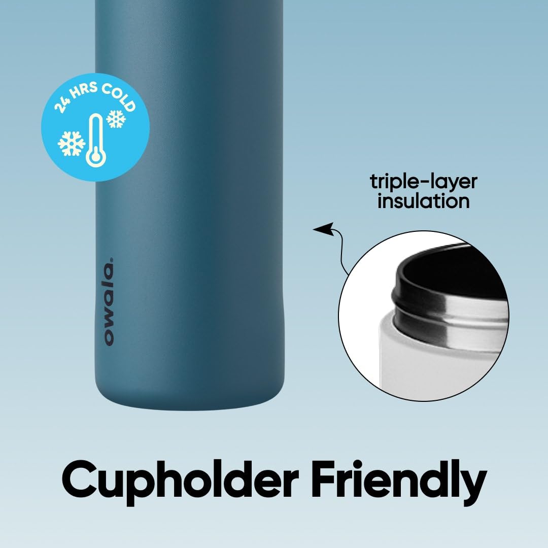 Owala FreeSip Stainless Steel Water Bottle 24 oz Denim thumbnail