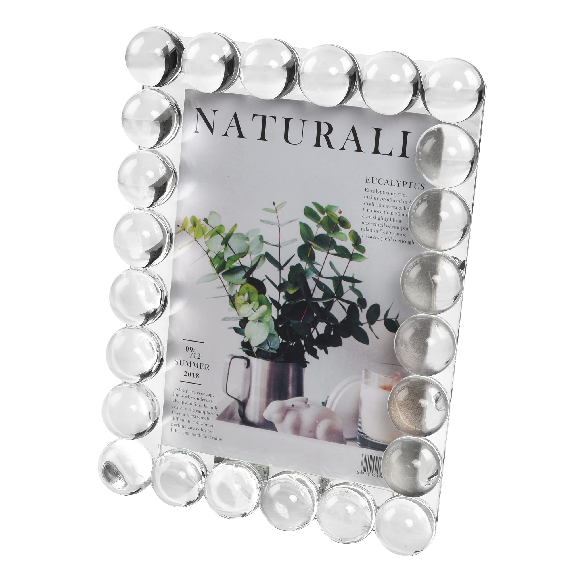 Crystal 5x7Inch Picture Frame Decor, Wedding Frame Tabletop Display, Display Pictures 5''x 7'', Comes with Gift Box thumbnail