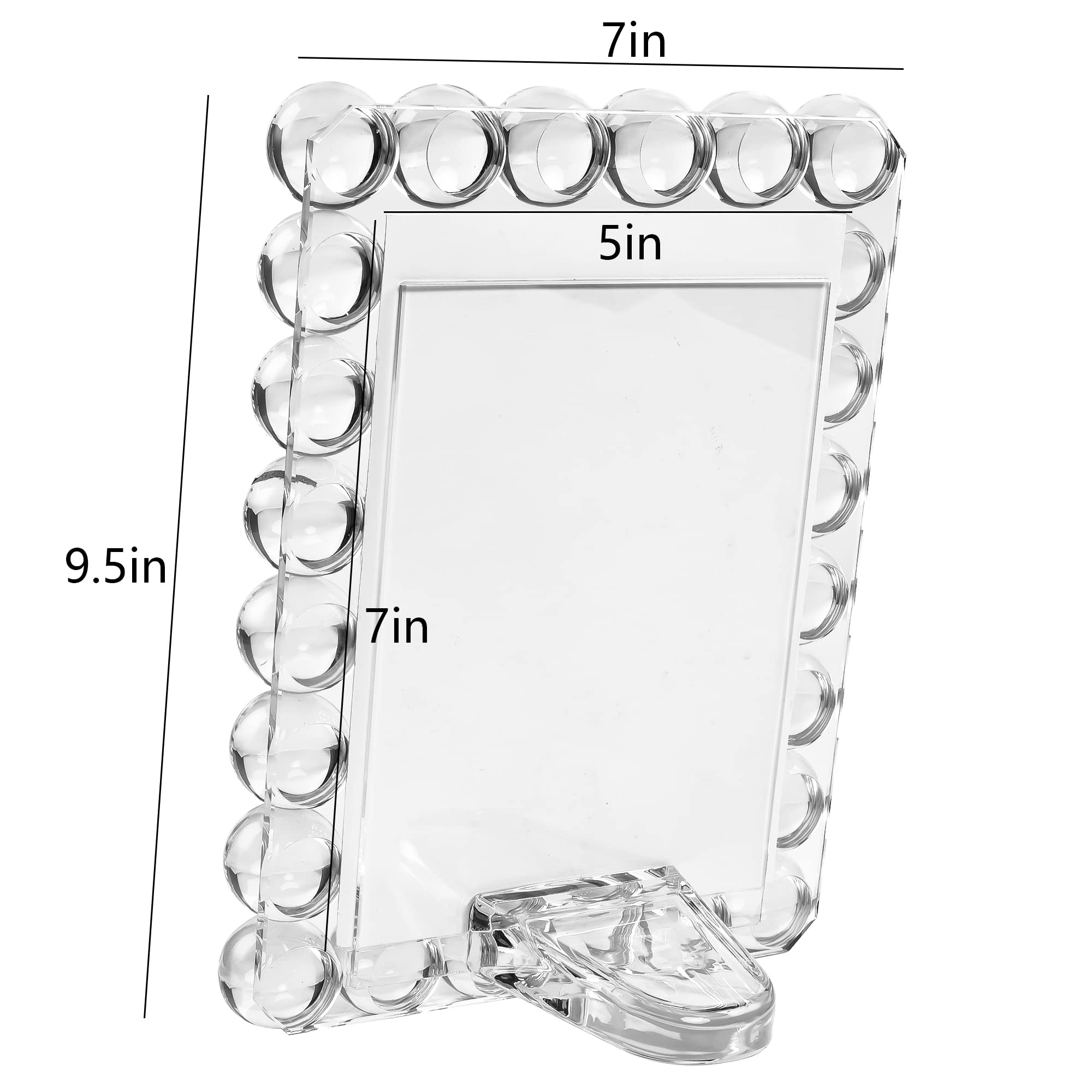 Crystal 5x7Inch Picture Frame Decor, Wedding Frame Tabletop Display, Display Pictures 5''x 7'', Comes with Gift Box thumbnail