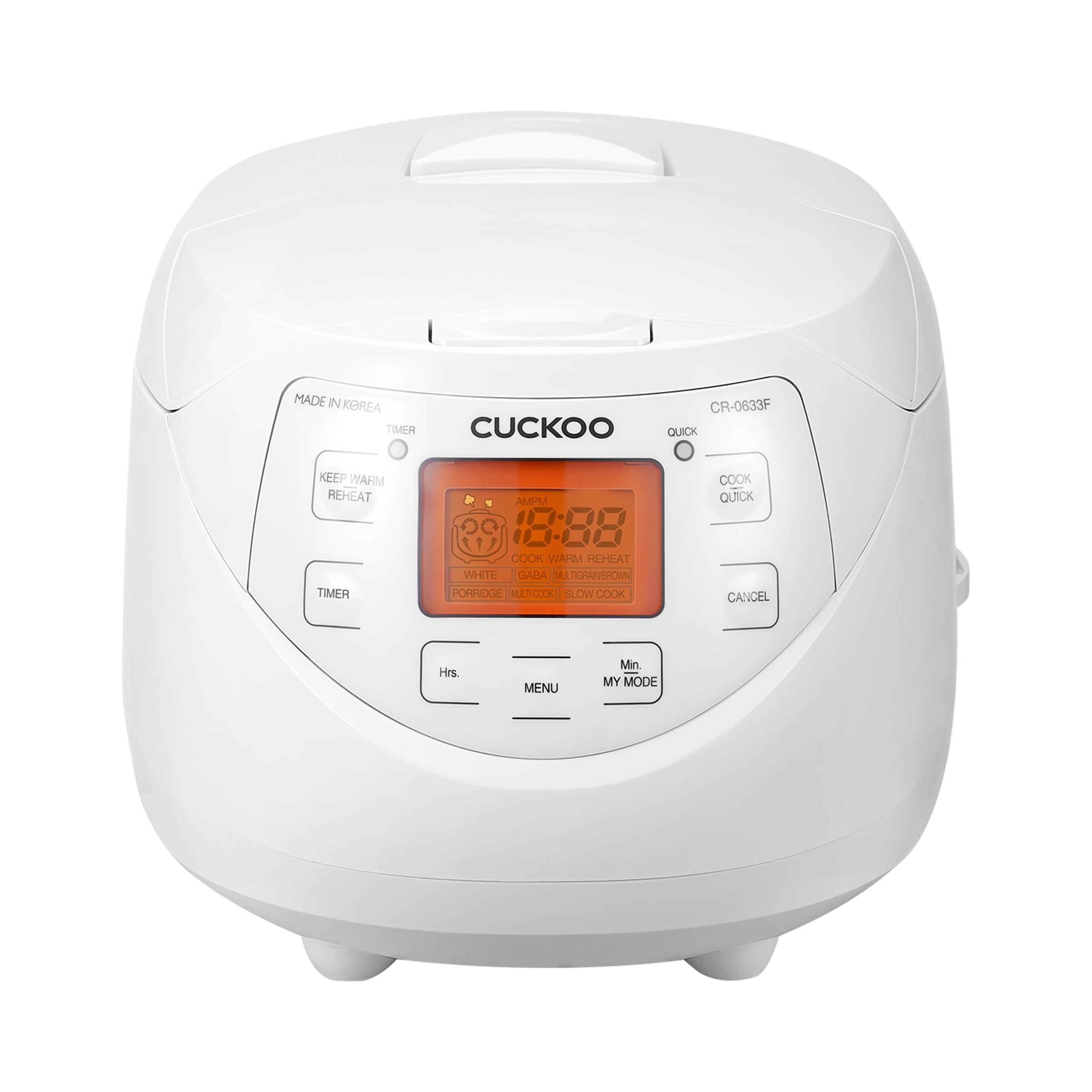 CUCKOO Micom Fuzzy Logic Rice Cooker, 12-Cup Cooked, White, CR-0633F
