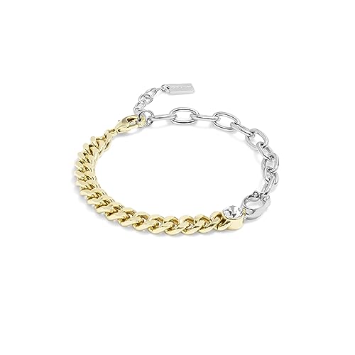 Coach Womens Signature Mixed Chain Bracelet, Two-Tone, One Size thumbnail