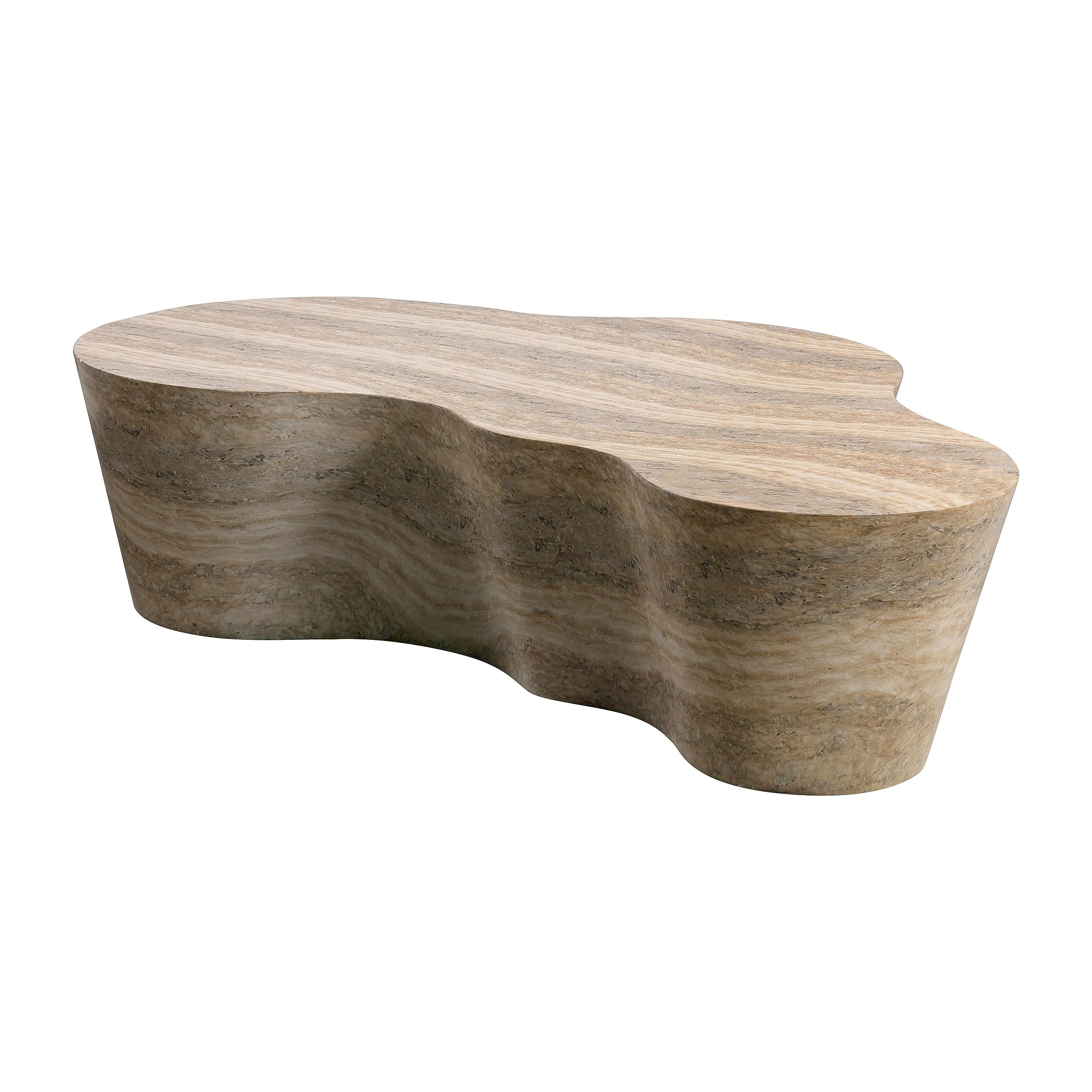 Slab Faux Travertine Coffee Table thumbnail