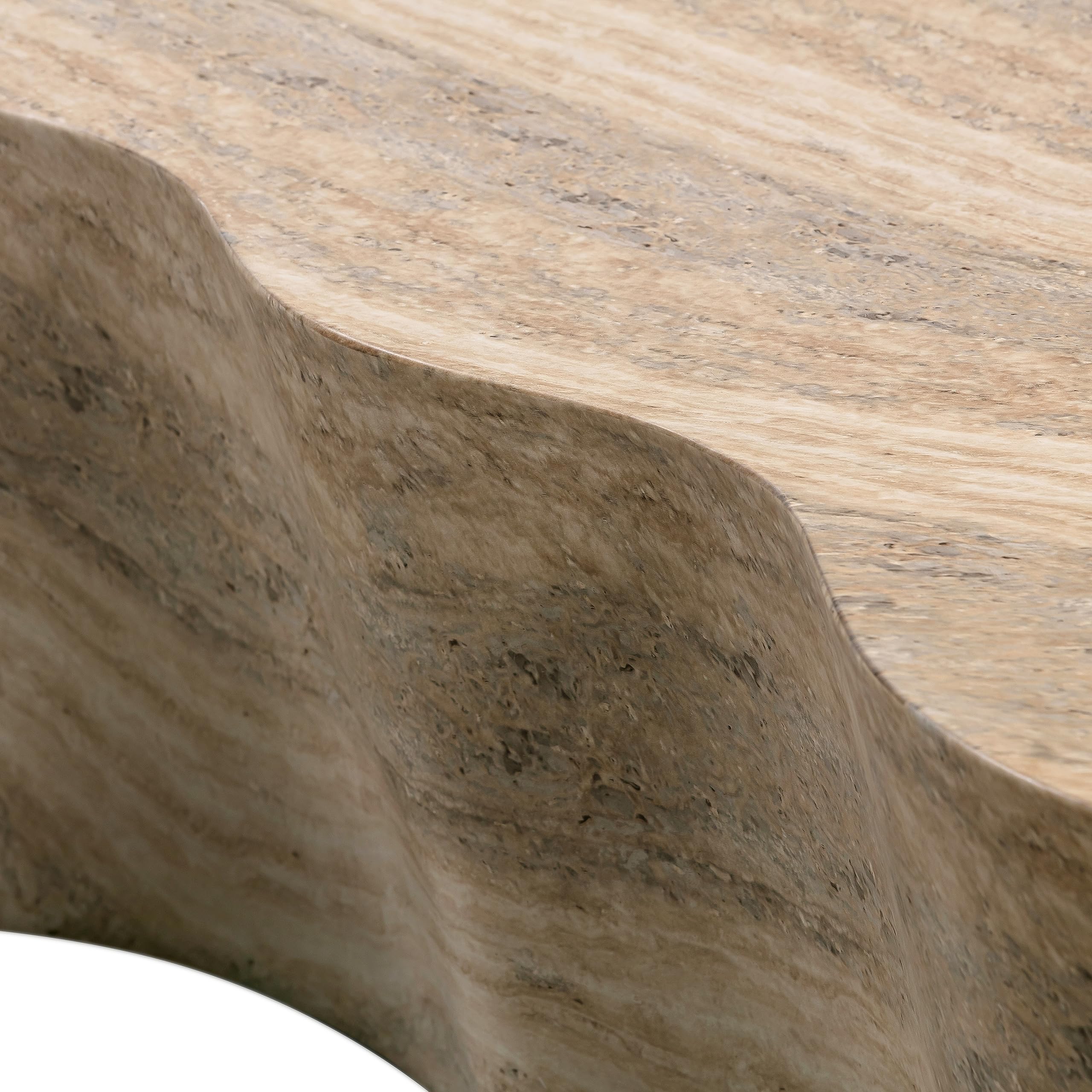 Slab Faux Travertine Coffee Table thumbnail