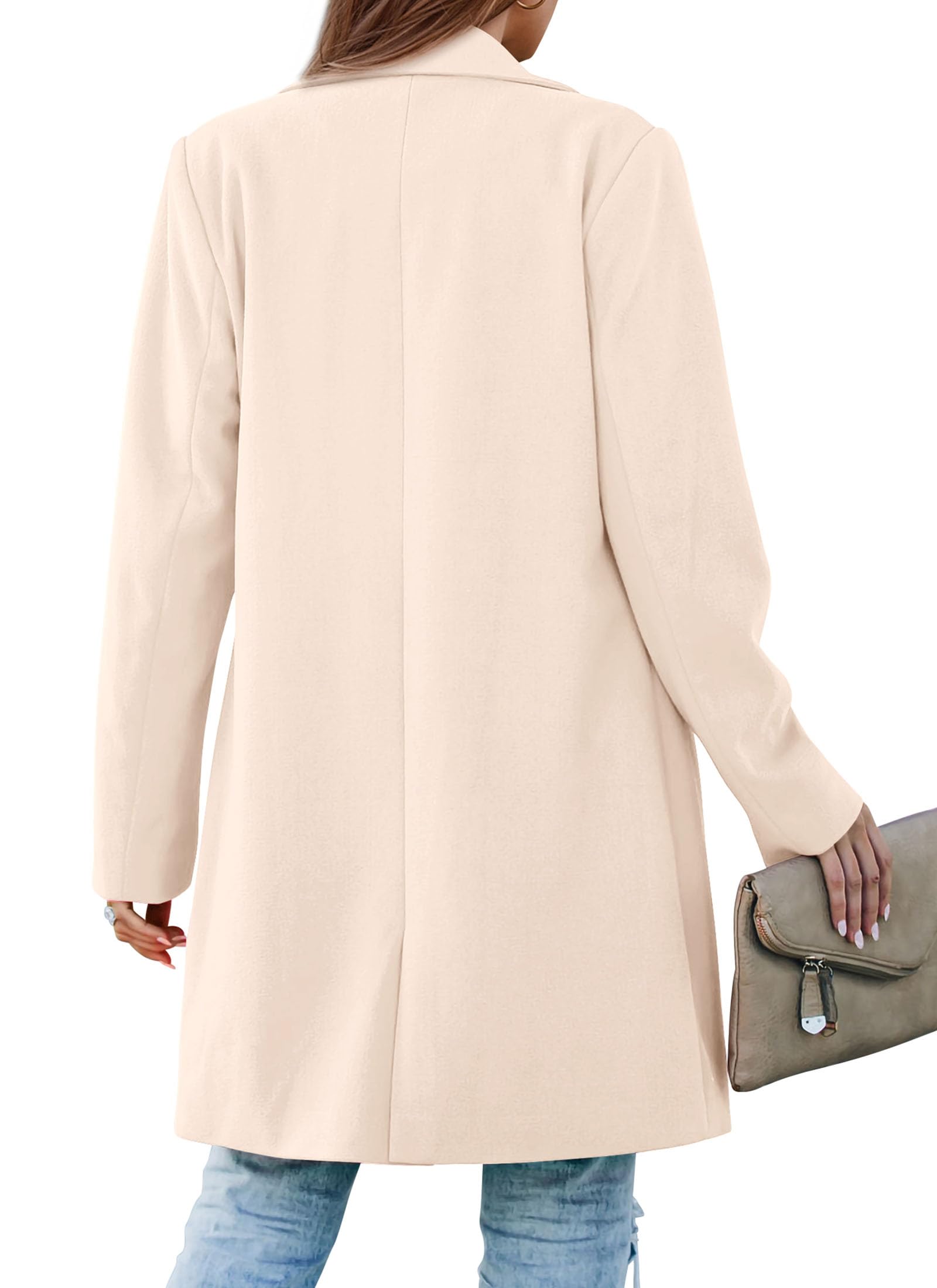 PRETTYGARDEN Women's 2026 Spring Fall Long Blazer Jackets Long Sleeve Lapel Pockets Loose Fit Work Casual Blazers Outerwear thumbnail