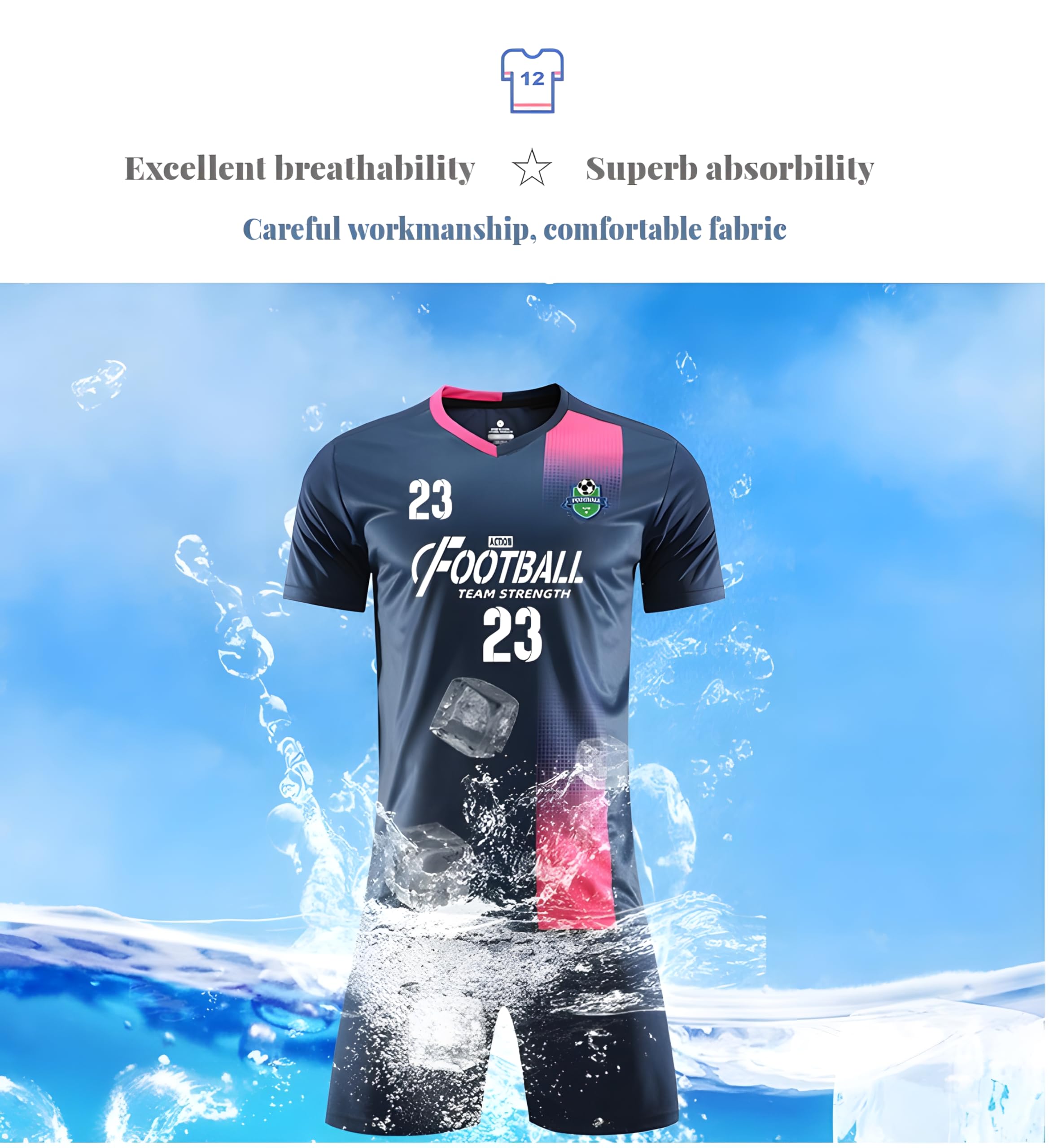 Personalized Soccer Jersey for Men Women Adults Kids Custom Soccer Shirt and Shorts with Name Number Logo thumbnail