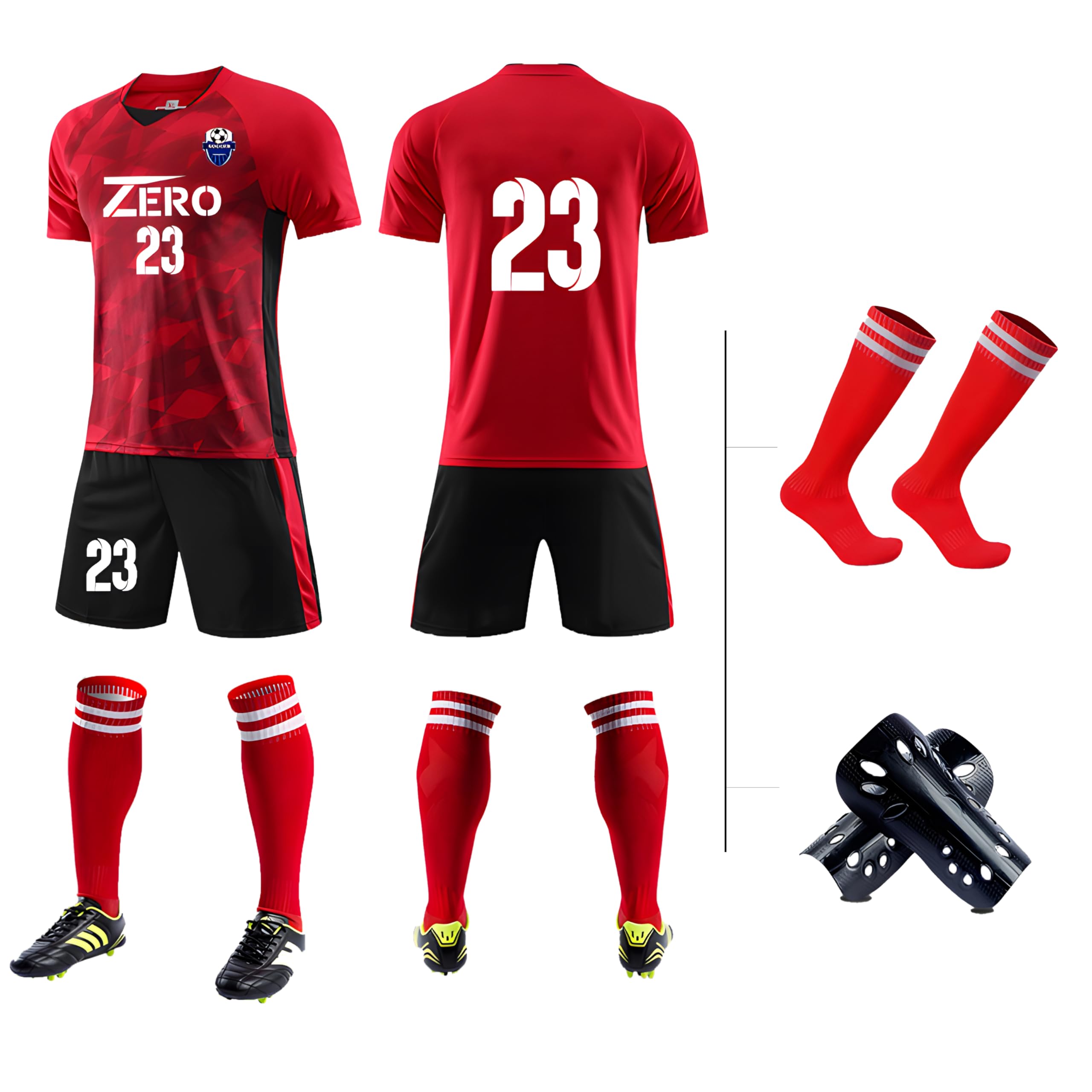 Personalized Soccer Jersey for Men Women Adults Kids Custom Soccer Shirt and Shorts with Name Number Logo thumbnail