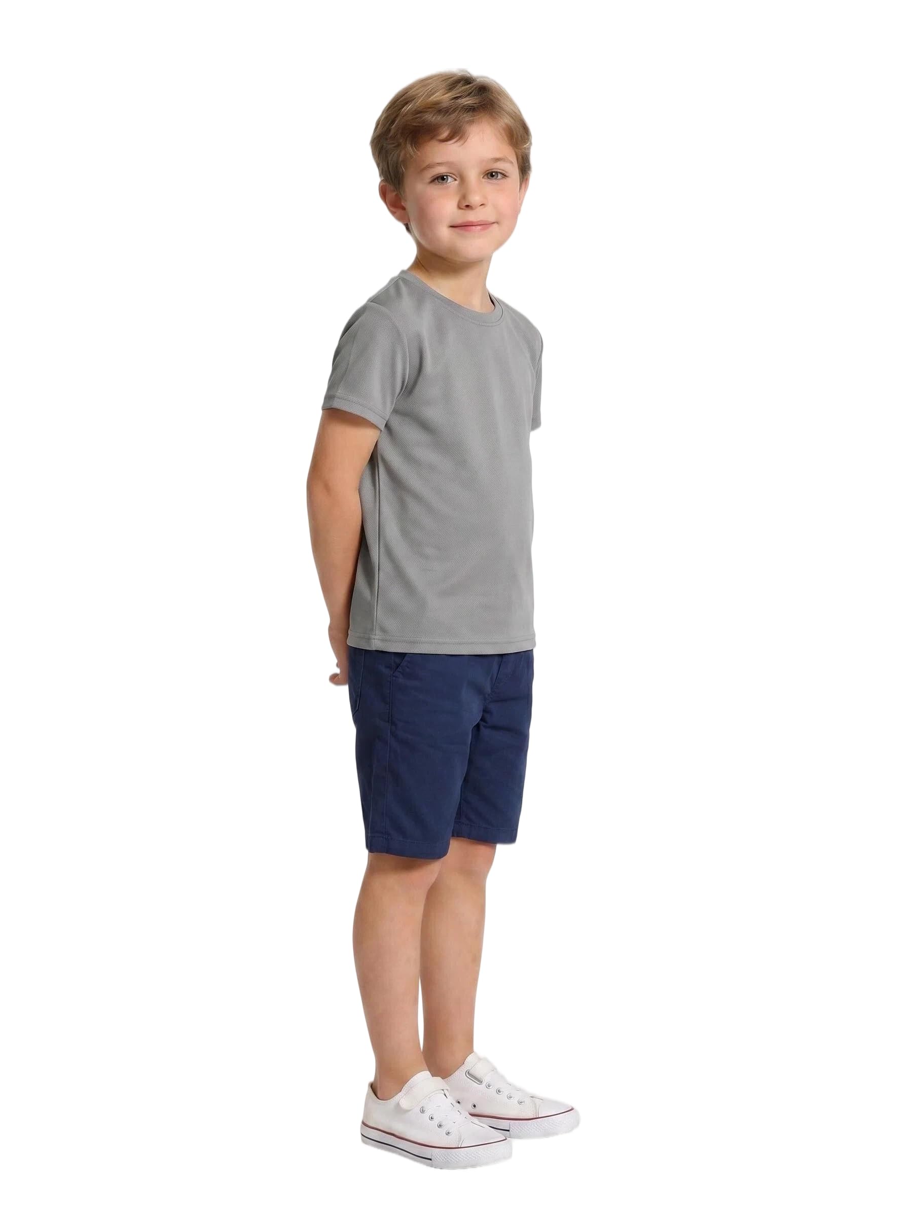 TAGIHOO 1 or 5 Pack Boys Mesh Athletic Quick Dry Short Sleeve Workout Moisture Wicking Active T-Shirt for Kids thumbnail