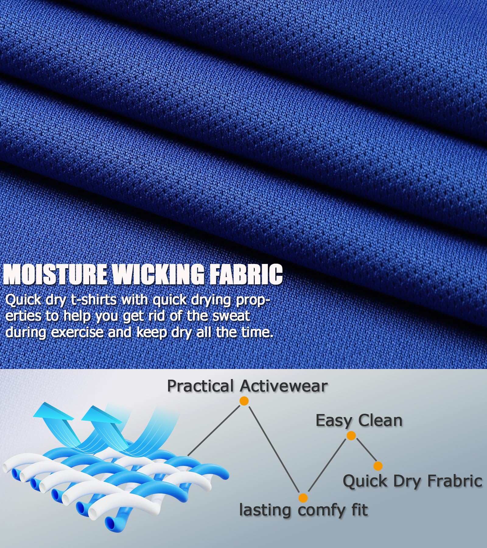 TAGIHOO 1 or 5 Pack Boys Mesh Athletic Quick Dry Short Sleeve Workout Moisture Wicking Active T-Shirt for Kids thumbnail