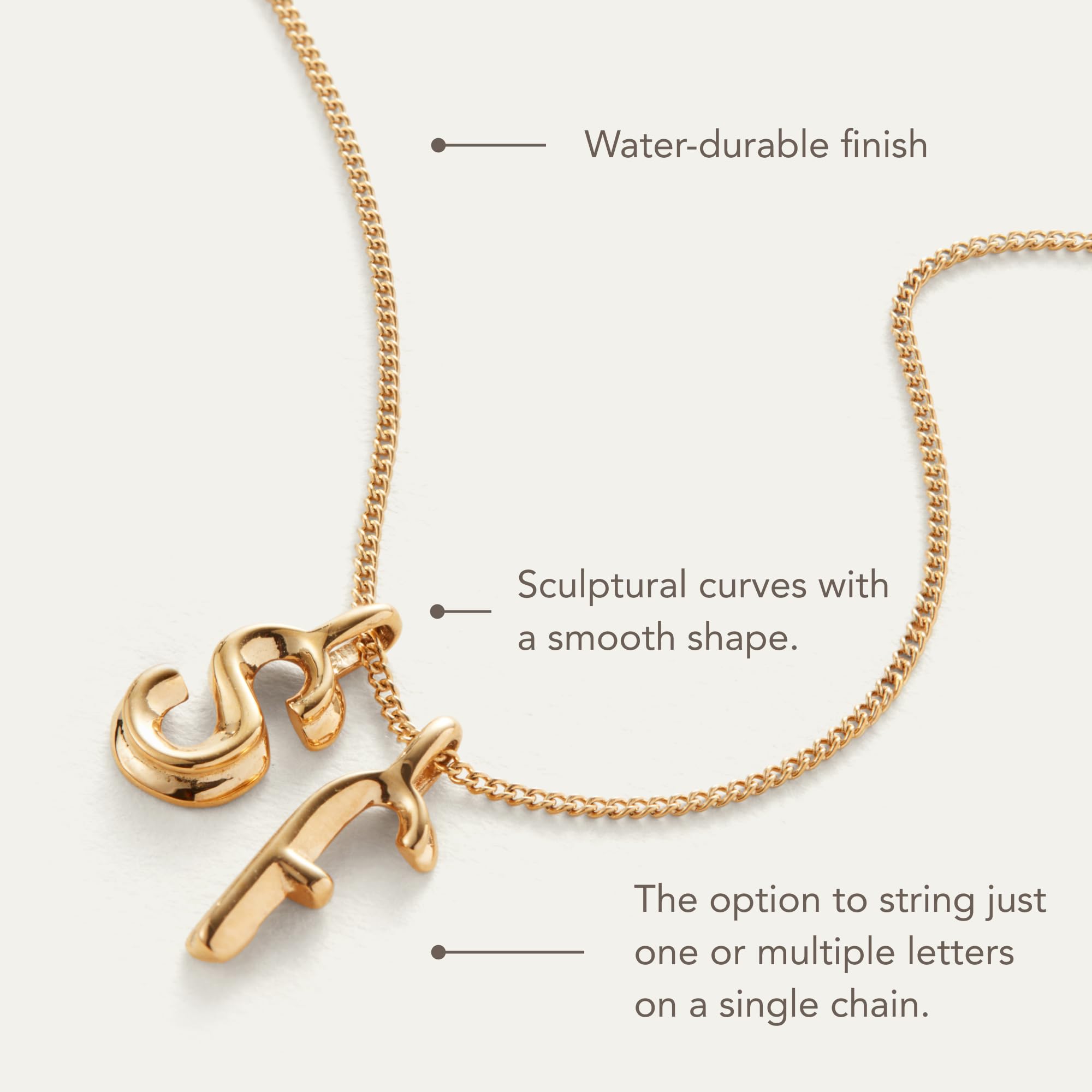 JENNY BIRD Monogram Pendant Necklace thumbnail
