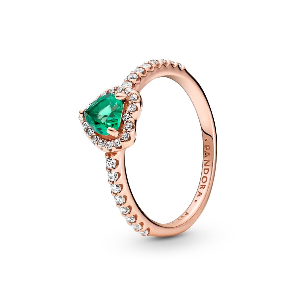 PANDORA Elevated Gold Heart Ring | Sterling Silver & Pink Cubic Zirconia, Jewelry for Women with Gift Box, Chunky Cocktail Ring thumbnail