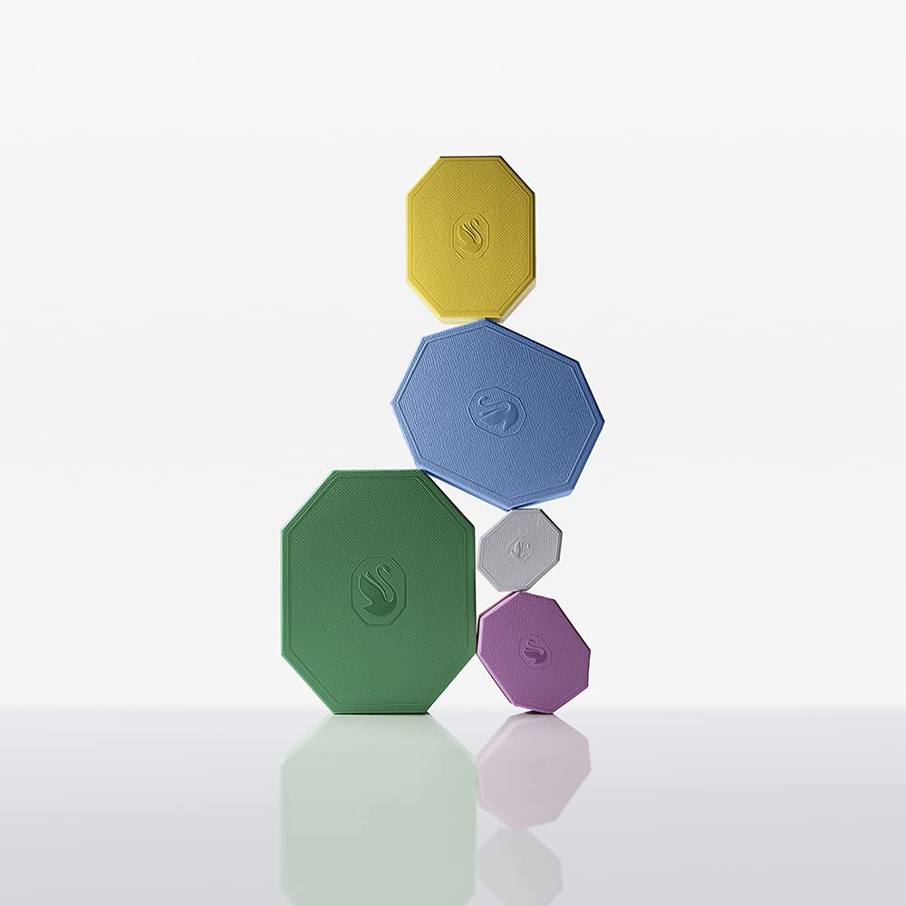Swarovski Lucent Small Hoop Earrings, Green Octagon-Shaped Crystals, Part of the Swarovski Lucent Collection thumbnail