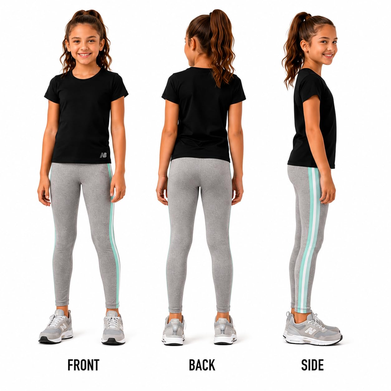 New Balance Girl's Performance Leggings (Big Kids) | Smooth Stretch Fabric, Sleek Versatile Black, Breathable Support for Dance, Gym, Fitness & Everyday Play thumbnail