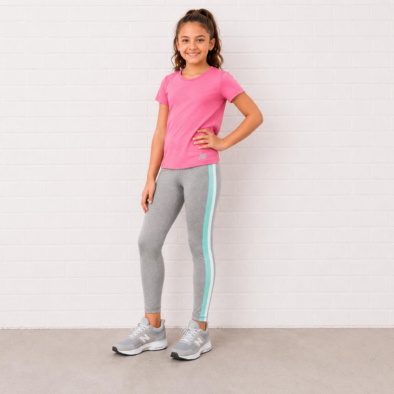 New Balance Girl's Performance Leggings (Big Kids) | Smooth Stretch Fabric, Sleek Versatile Black, Breathable Support for Dance, Gym, Fitness & Everyday Play thumbnail