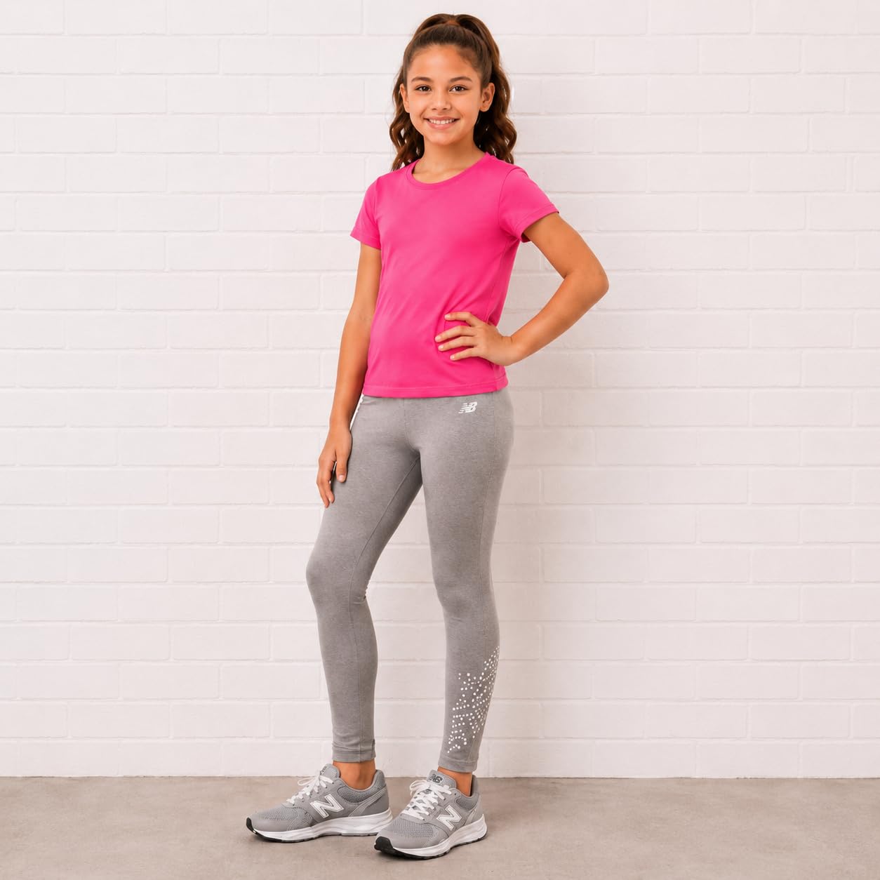 New Balance Girl's Performance Leggings (Big Kids) | Smooth Stretch Fabric, Sleek Versatile Black, Breathable Support for Dance, Gym, Fitness & Everyday Play thumbnail