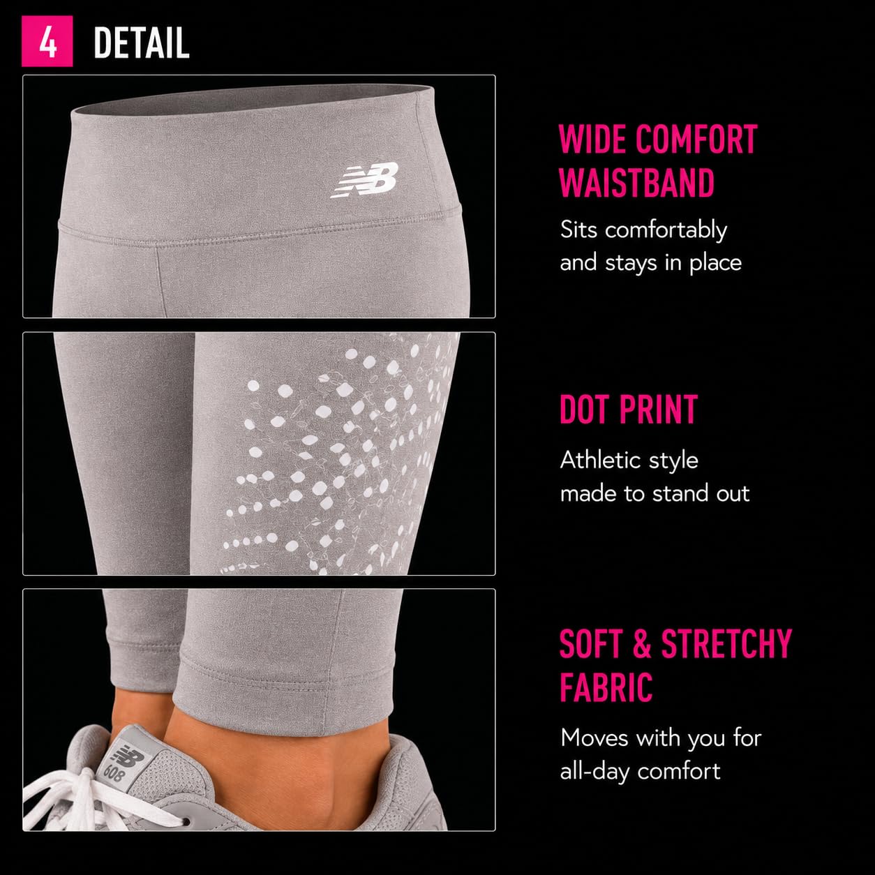 New Balance Girl's Performance Leggings (Big Kids) | Smooth Stretch Fabric, Sleek Versatile Black, Breathable Support for Dance, Gym, Fitness & Everyday Play thumbnail