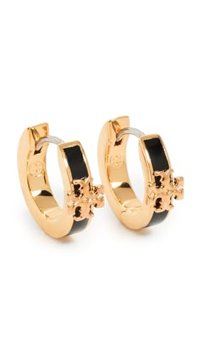 Tory Burch Women's Icon Enamel Huggie Earrings thumbnail
