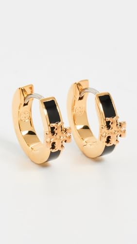 Tory Burch Women's Icon Enamel Huggie Earrings thumbnail