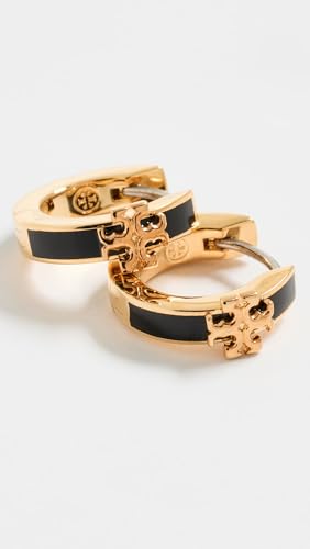 Tory Burch Women's Icon Enamel Huggie Earrings thumbnail